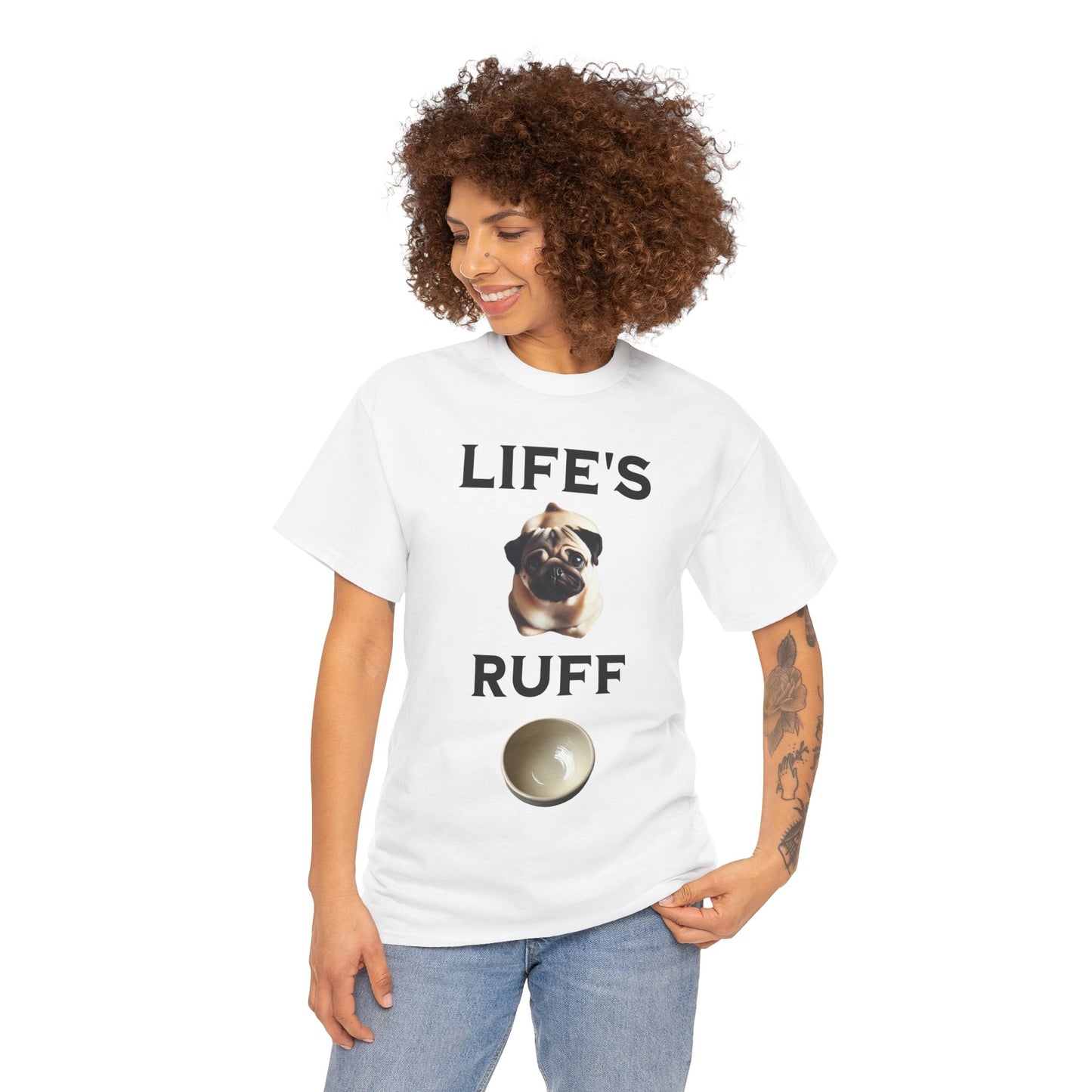 Life is Ruff Funny Shirt, Funny Dog Lover Shirt, Gifts for Pet Owners, Casual Wear, Dog-Themed Apparel, Birthday Gift