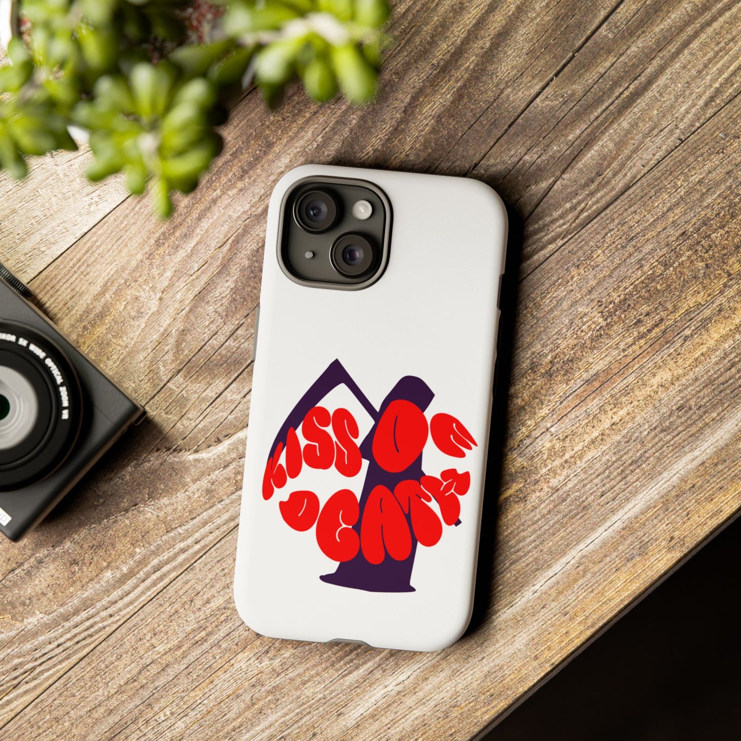 kiss Of Death iPhone Google Pixel Samsung Galaxy, cool design white phone case, iPhone phone Samsung galaxy Google pixel phone case