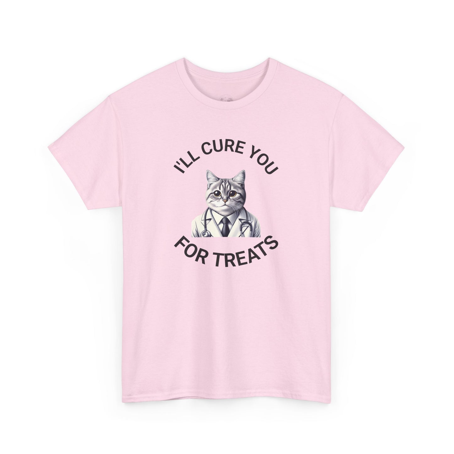 Cat Doctor Unisex Heavy Cotton Tee, Funny Cat Shirt for Pet Lovers, Gift for Vet Assistants, Casual Wear, Animal Lover's Tee