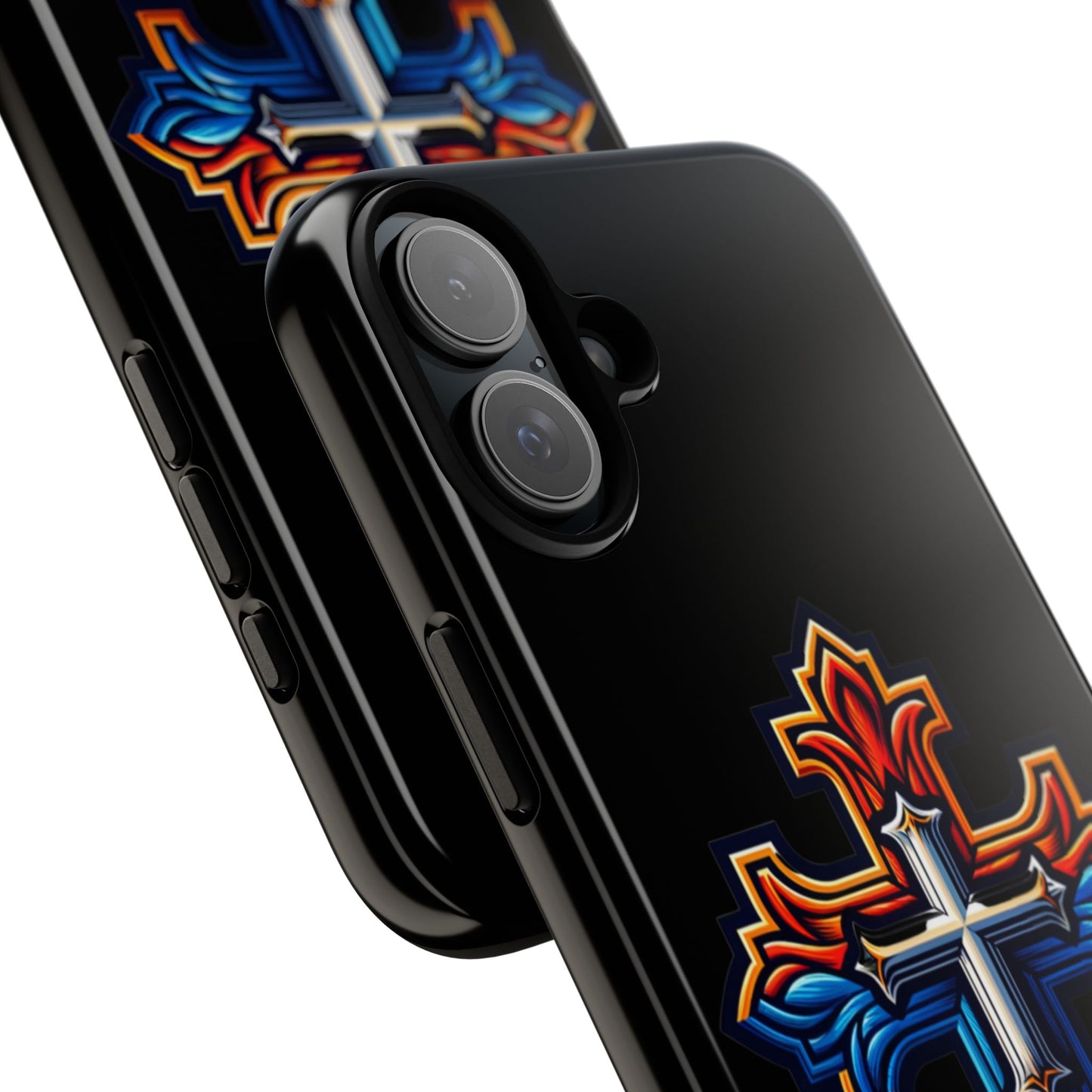 iPhone 16 iPhone 16 Pro iPhone 16 Pro Max iPhone 15 iPhone 15 Pro iPhone 15 Pro Max Armenian Cross phone case black, Christian phone case