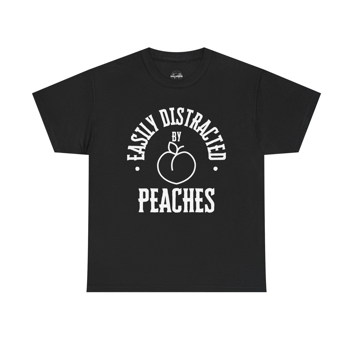 Easily Distracted by Peaches T-shirt, funny t-shirt, Peaches lover shirt, black shirt