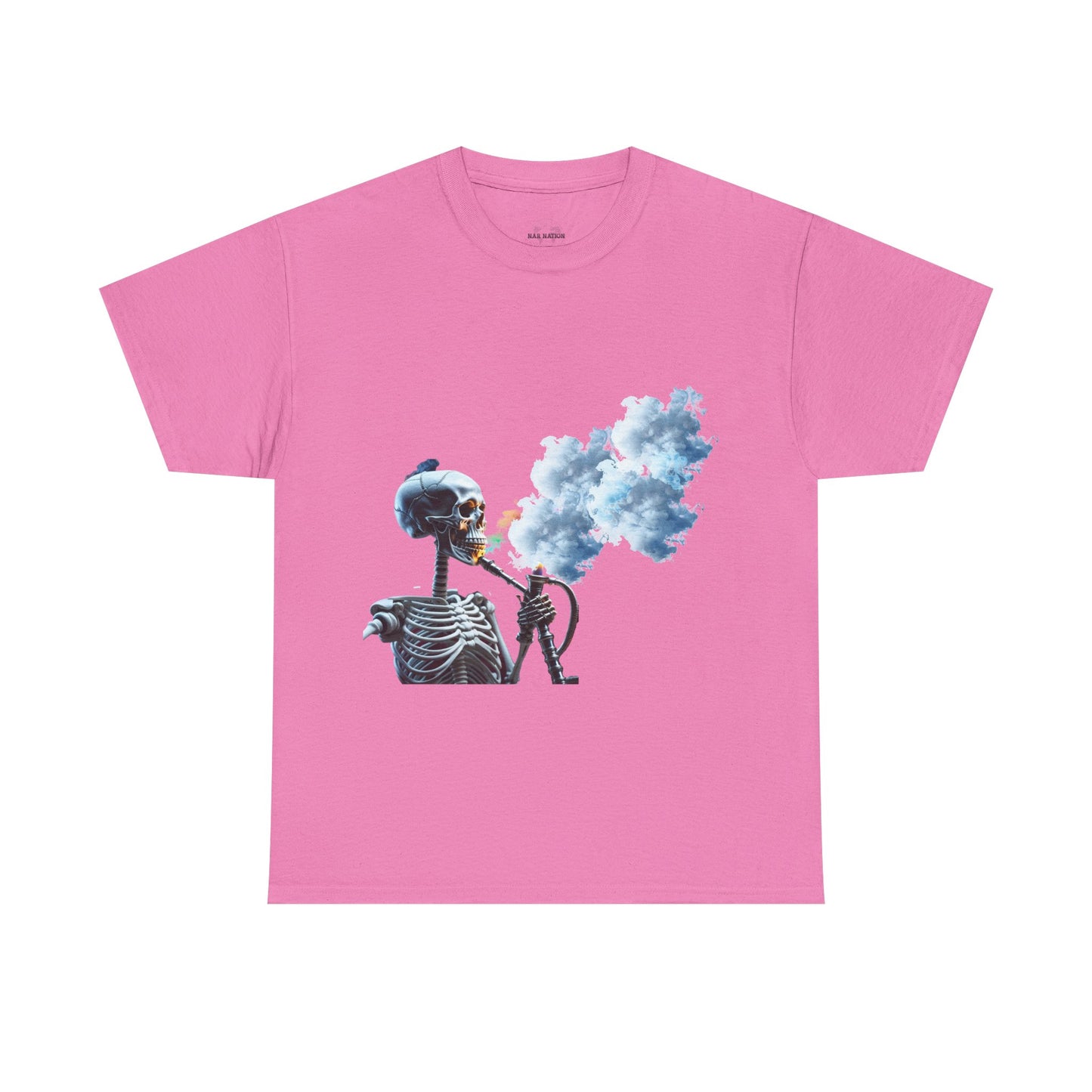 Skeleton smoking T-shirt, Chill Vibes Skeleton Tee Relaxed Graphic T-Shirt, Cool Summer Wear, Gift for Music Lovers, Casual Streetwear