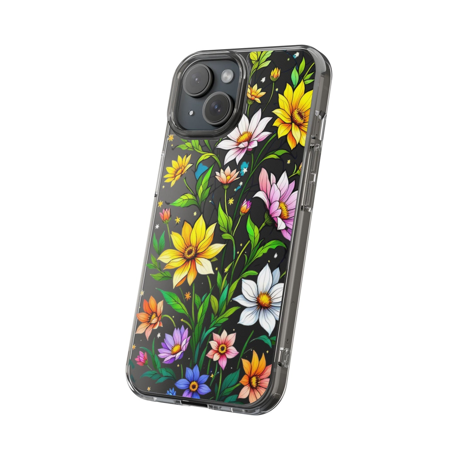 Cute flower phone case, clear phone case, iPhone phone case, Samsung phone case, phone case gift