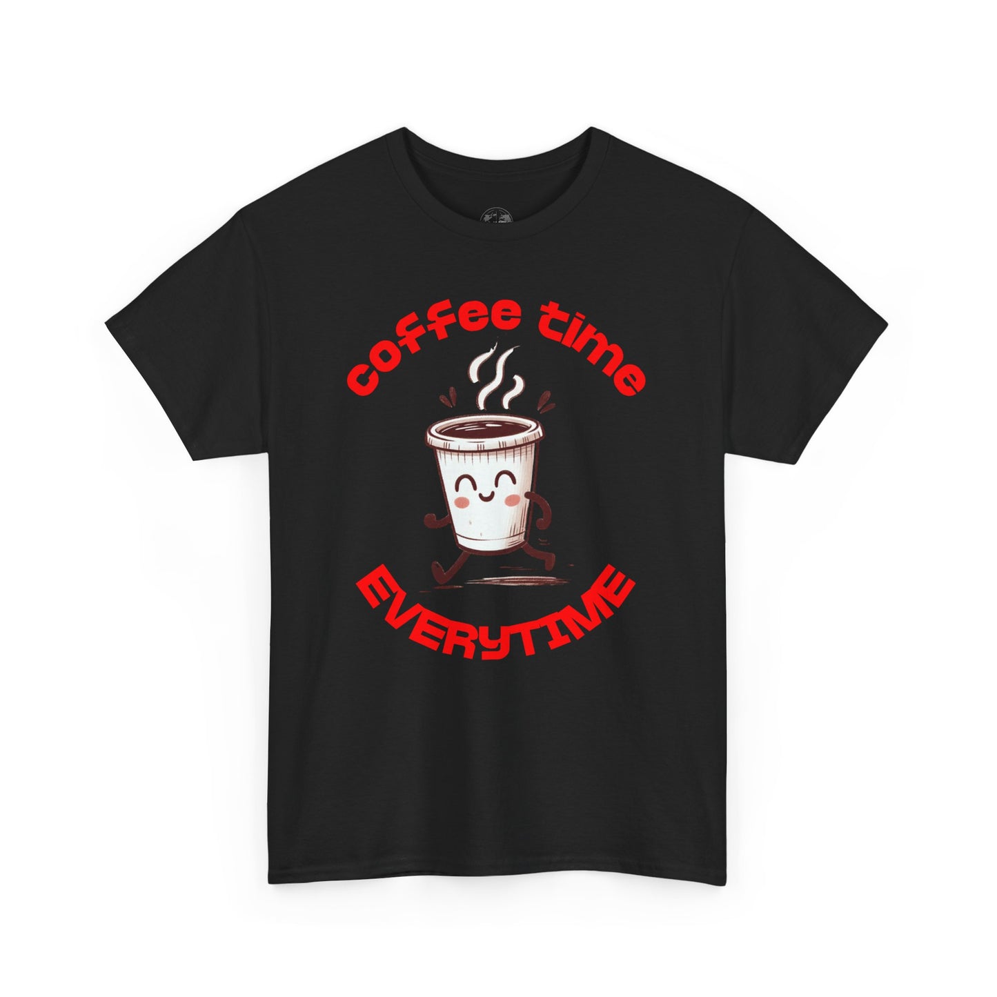 Coffee time anytime T-shirt, Unisex Cotton Shirt, Cute Coffee Lover Gift, Casual Outfit, Daily Reminder T-Shirt