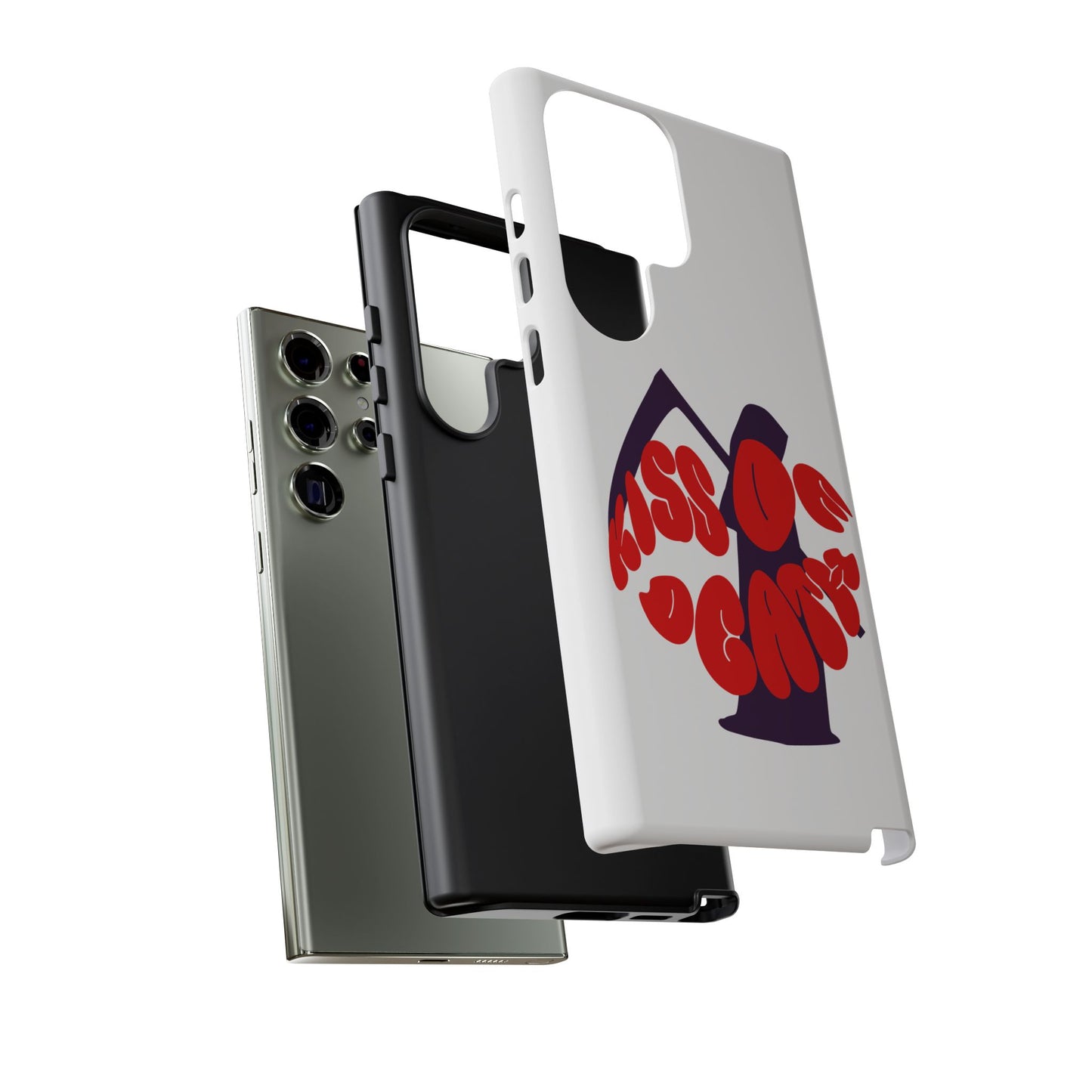 kiss Of Death iPhone Google Pixel Samsung Galaxy, cool design white phone case, iPhone phone Samsung galaxy Google pixel phone case