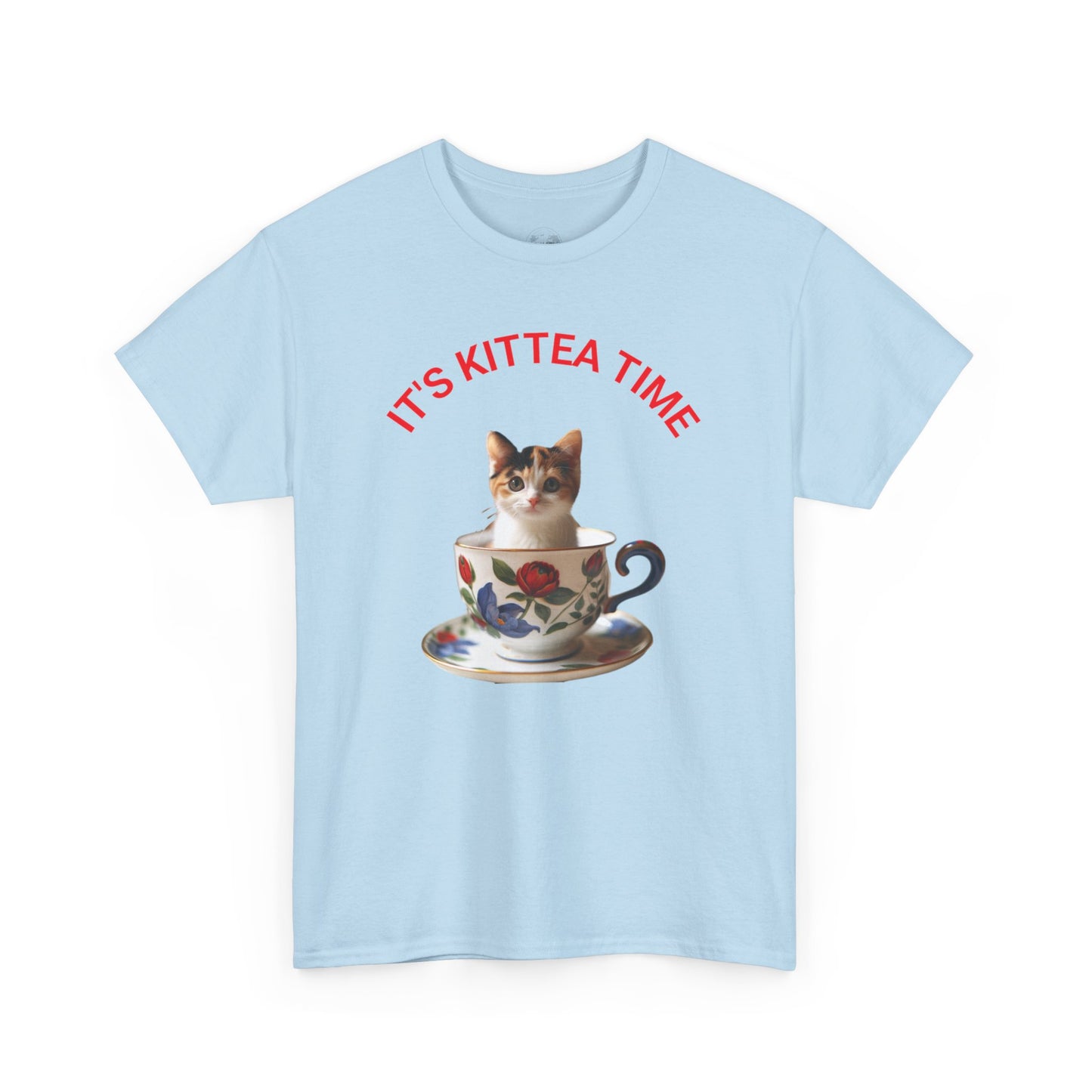 Funny Cat Lover Tee, It's Kittea Time Shirt, Unisex Cotton T-Shirt, Gift for Pet Owners, Animal Lover Apparel, Casual Wear