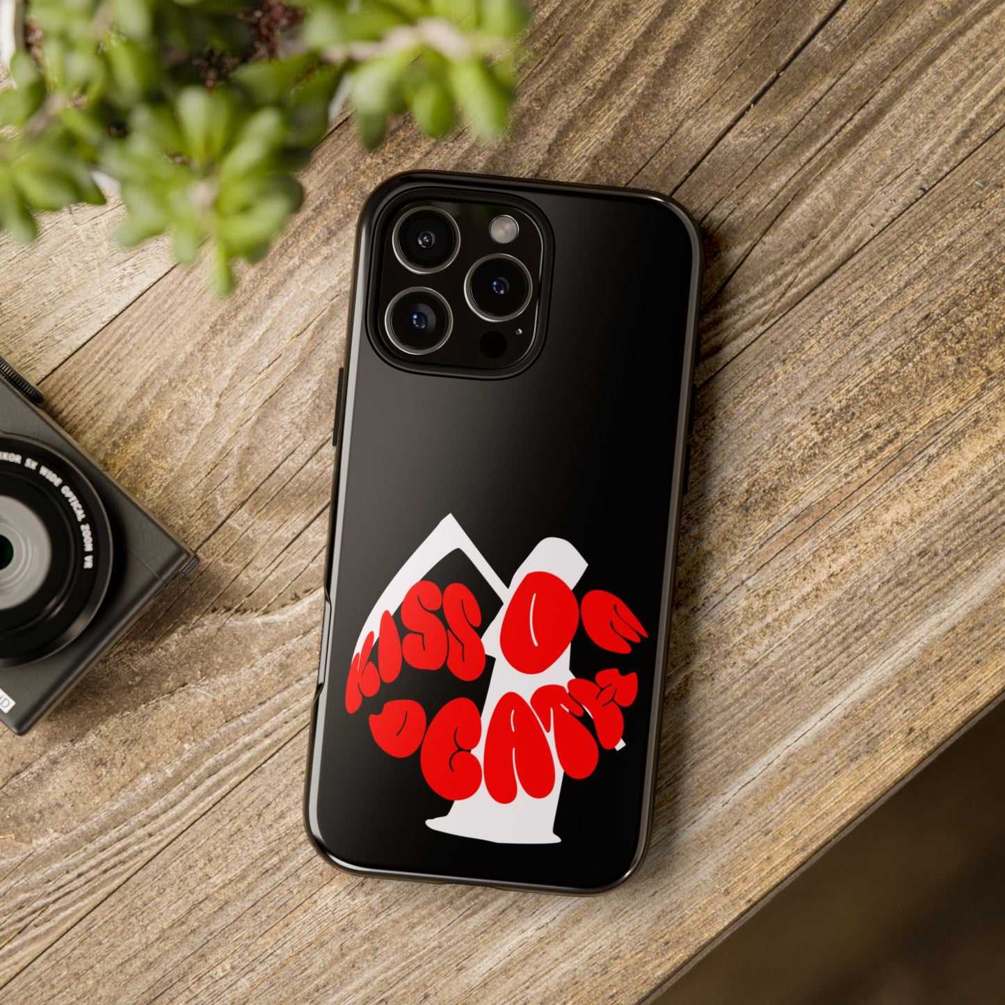 kiss Of Death Phone Case , cool phone case, cool design phone case, iPhone phone case, Samsung phone case, google phone case, black case