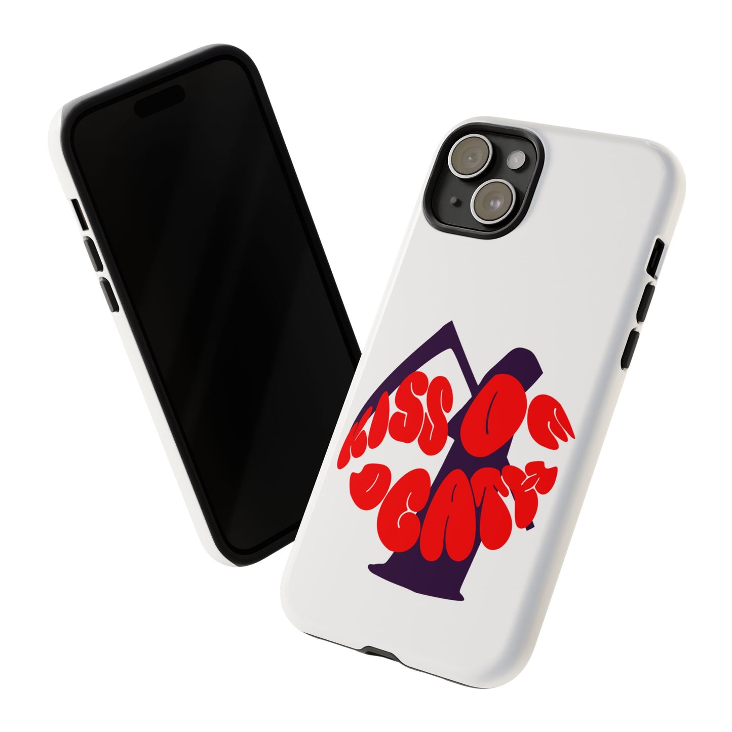 kiss Of Death iPhone Google Pixel Samsung Galaxy, cool design white phone case, iPhone phone Samsung galaxy Google pixel phone case
