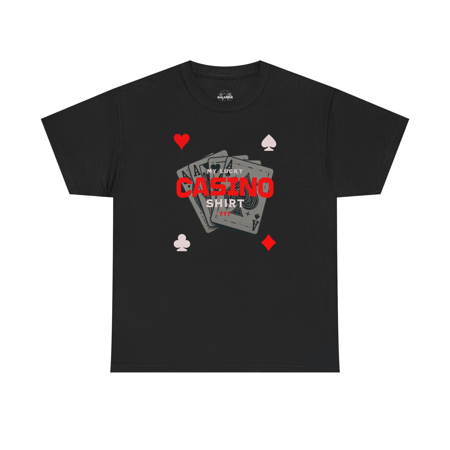 LuckyCasino shirt,Casino Lover's Unisex Heavy Cotton Tee, Perfect for Gamblers, Card Players, Poker Nights, Fun Gift, Casino Parties