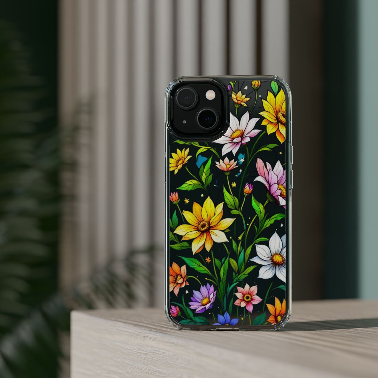 Cute flower phone case, clear phone case, iPhone phone case, Samsung phone case, phone case gift