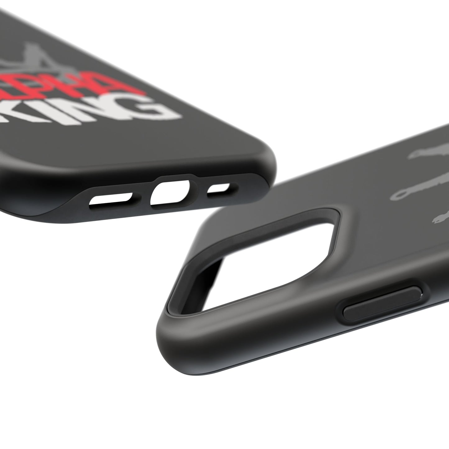 Alpha King Crown phone case compatible with iphone 16 and 17 | Magnetic back impact-resistant case