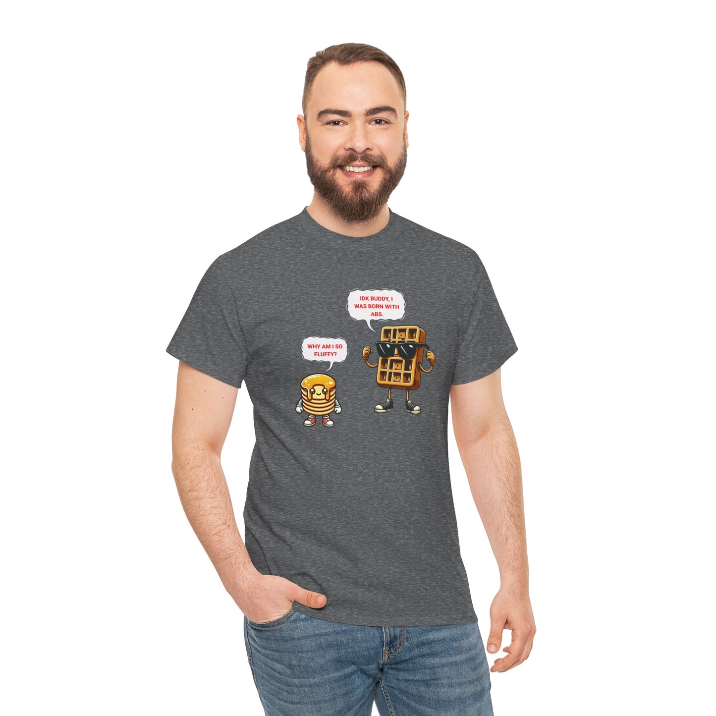 Funny breakfast waffle shirt waffle with abs shirt breakfast lovers shirt, waffle lovers shirt