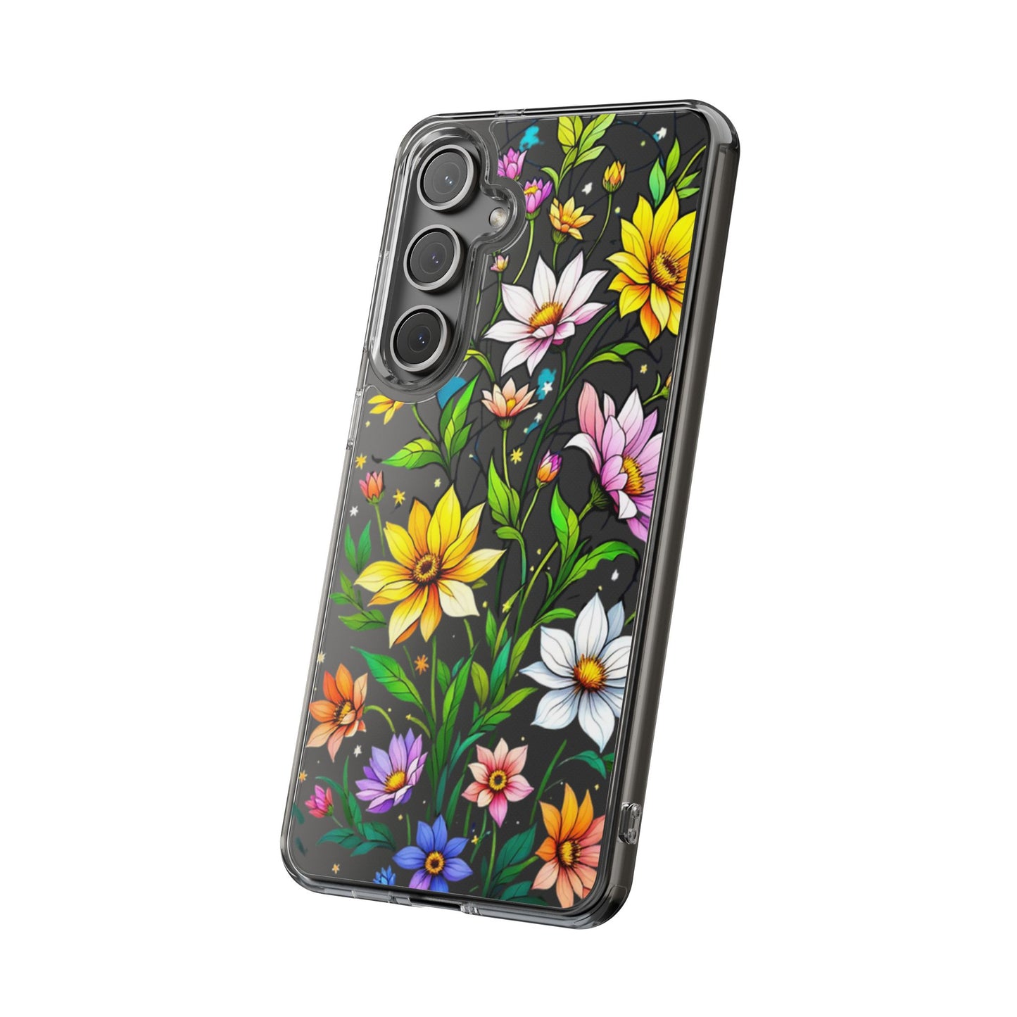 Cute flower phone case, clear phone case, iPhone phone case, Samsung phone case, phone case gift