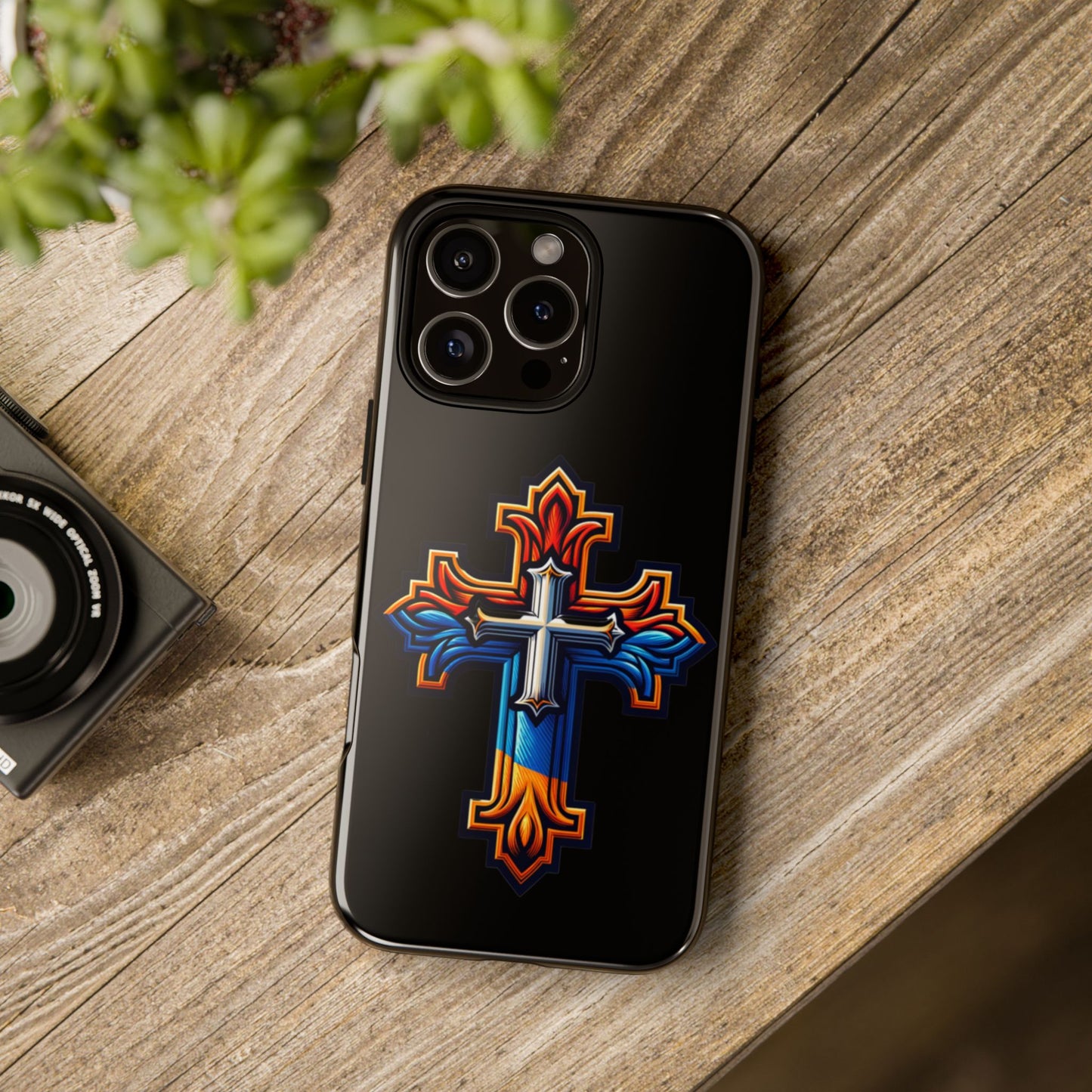 iPhone 16 iPhone 16 Pro iPhone 16 Pro Max iPhone 15 iPhone 15 Pro iPhone 15 Pro Max Armenian Cross phone case black, Christian phone case
