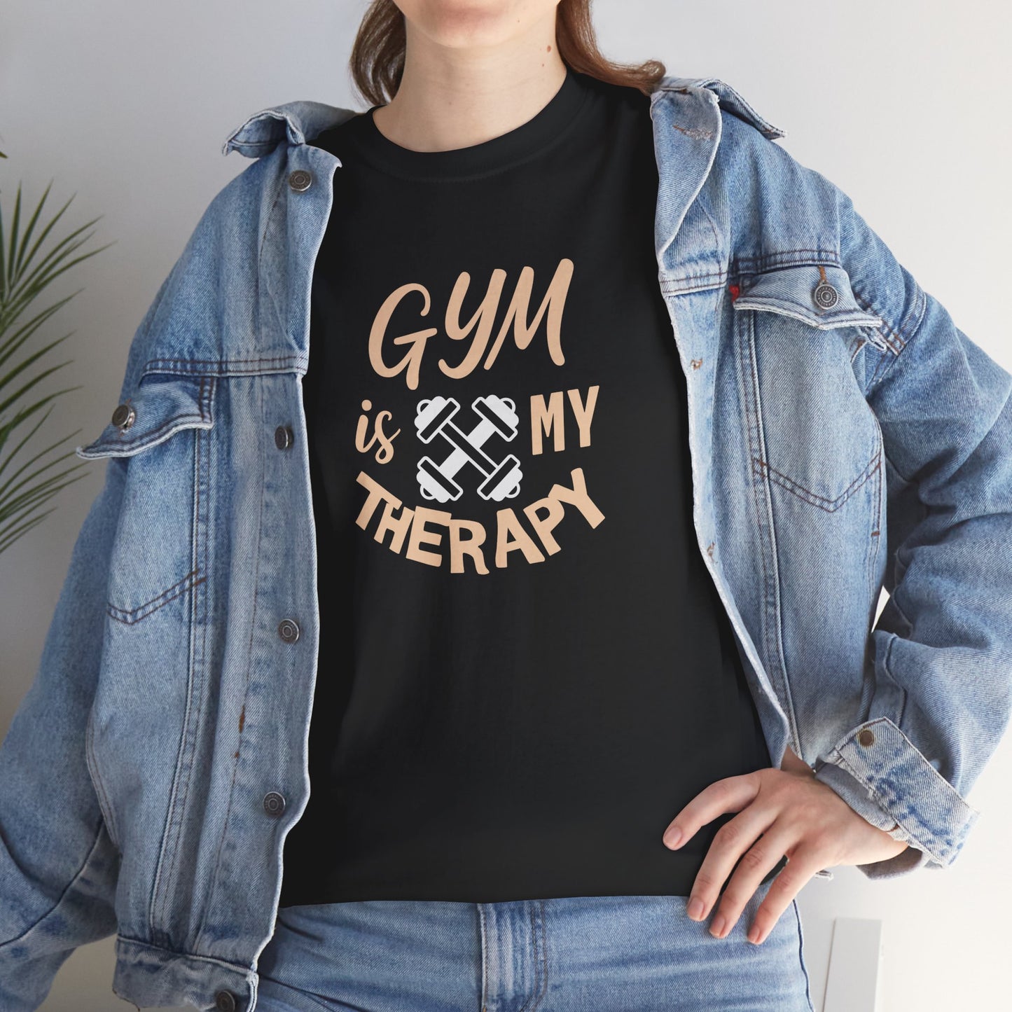 Gym Therapy Tee - Unisex Heavy Cotton T-Shirt, Fitness Apparel, Workout Gift, Motivational Shirt, Gym Lover Clothing