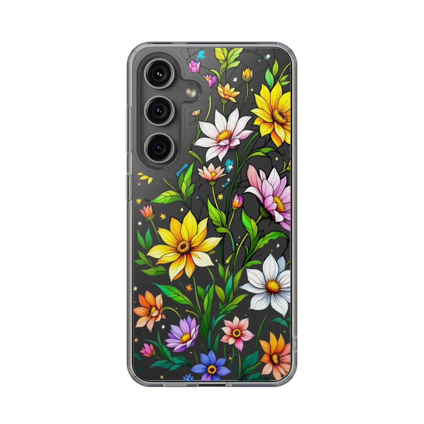 Cute flower phone case, clear phone case, iPhone phone case, Samsung phone case, phone case gift
