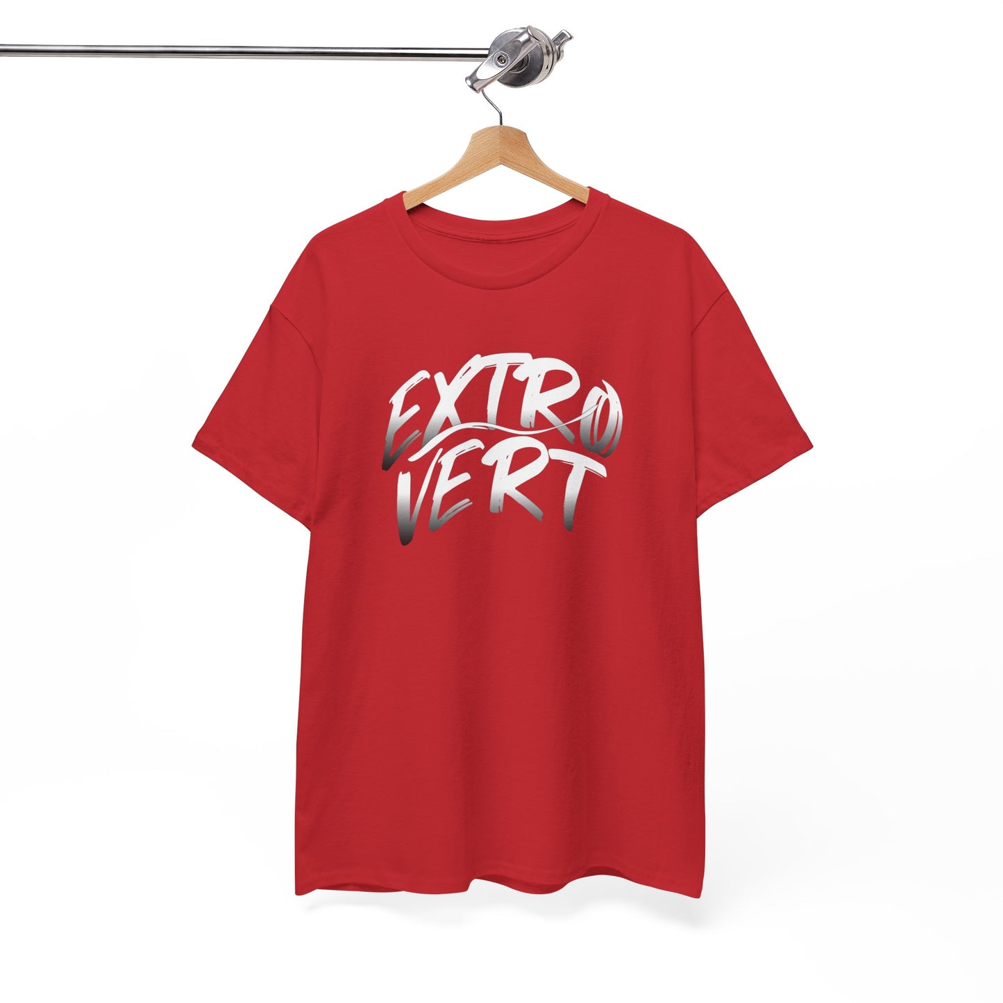 Extrovert Unisex Heavy Cotton Tee - Casual Wear, Gift for Social Butterflies, Graphic Tee, Everyday Comfort, Fun Statement Shirt