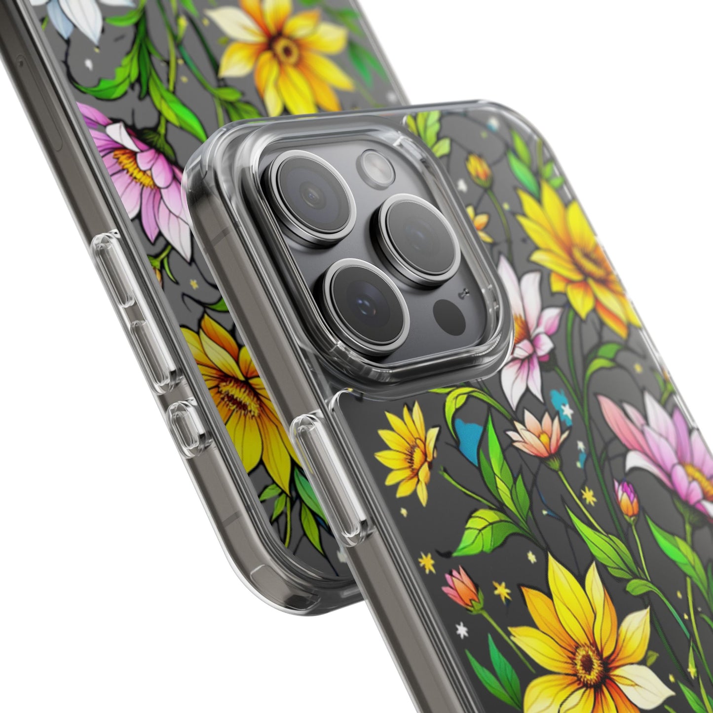 Cute flower phone case, clear phone case, iPhone phone case, Samsung phone case, phone case gift