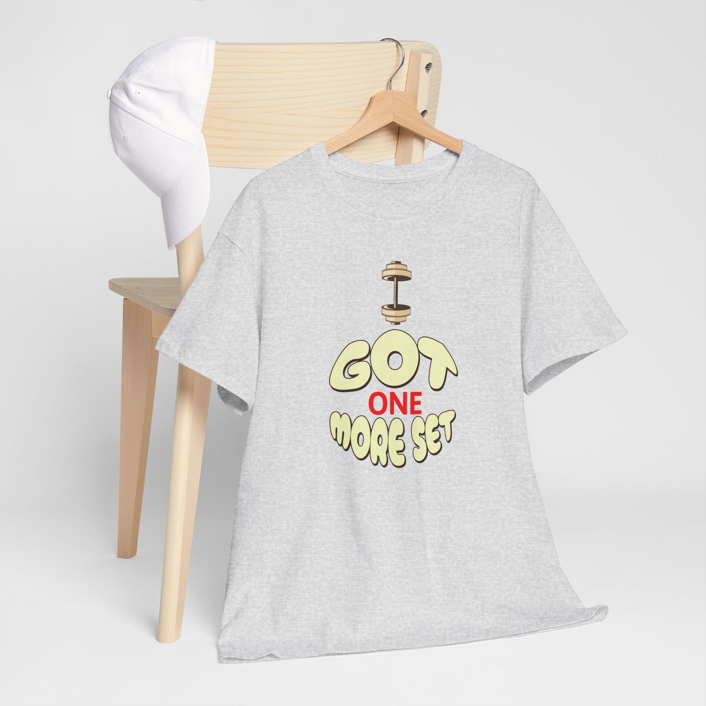I Got One More Set t-shirt Perfect for Gym Lovers, Athletes, Workout Gift, Plus-Size Friendly, Casual Wear