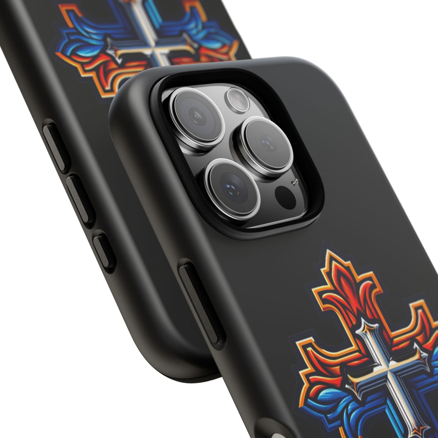 iPhone 16 iPhone 16 Pro iPhone 16 Pro Max iPhone 15 iPhone 15 Pro iPhone 15 Pro Max Armenian Cross phone case black, Christian phone case