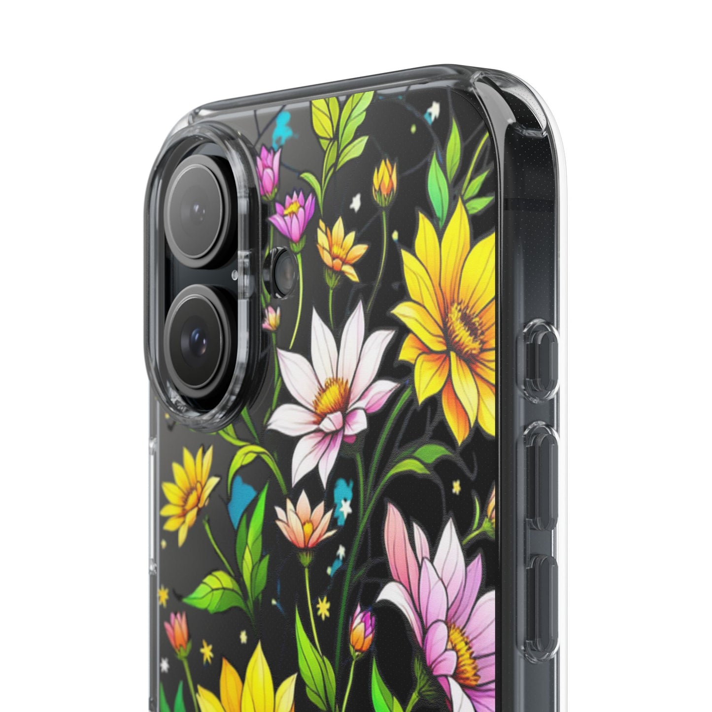 Cute flower phone case, clear phone case, iPhone phone case, Samsung phone case, phone case gift