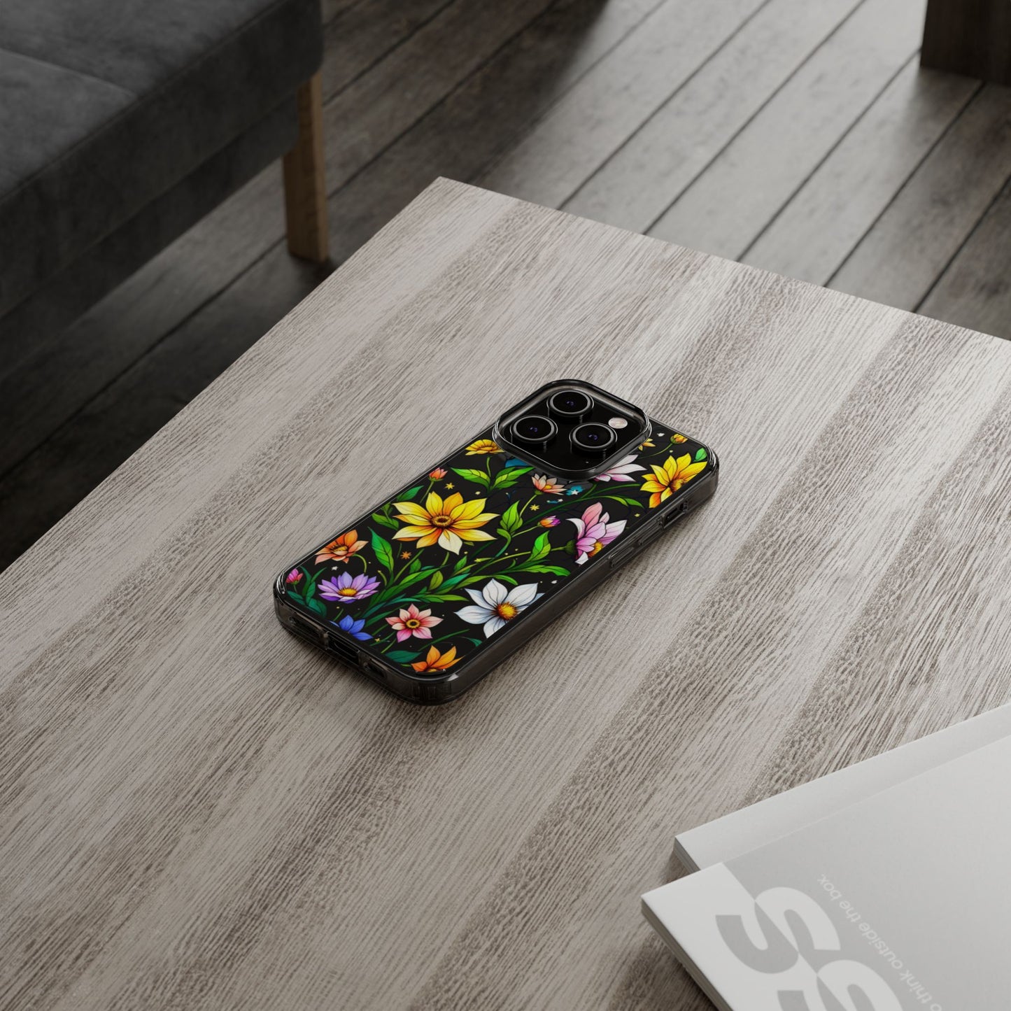 Cute flower phone case, clear phone case, iPhone phone case, Samsung phone case, phone case gift