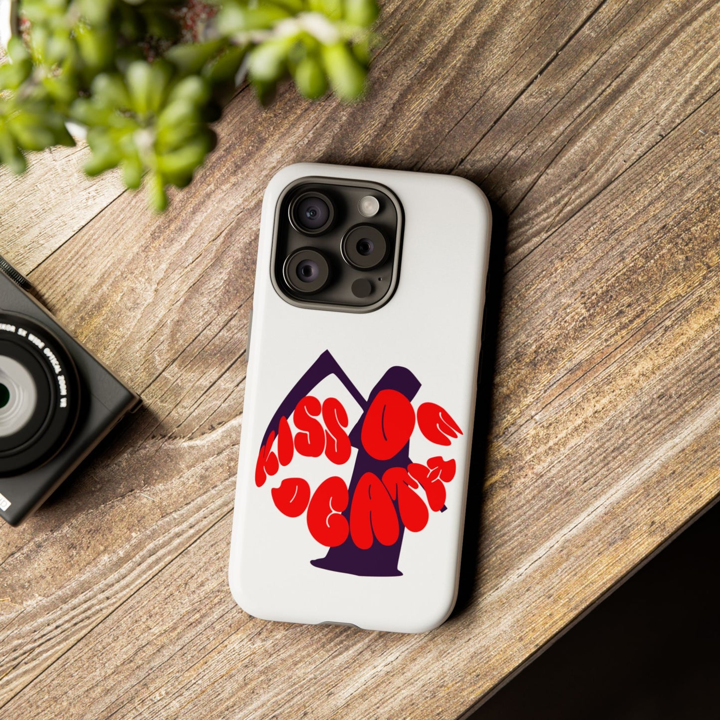 kiss Of Death iPhone Google Pixel Samsung Galaxy, cool design white phone case, iPhone phone Samsung galaxy Google pixel phone case