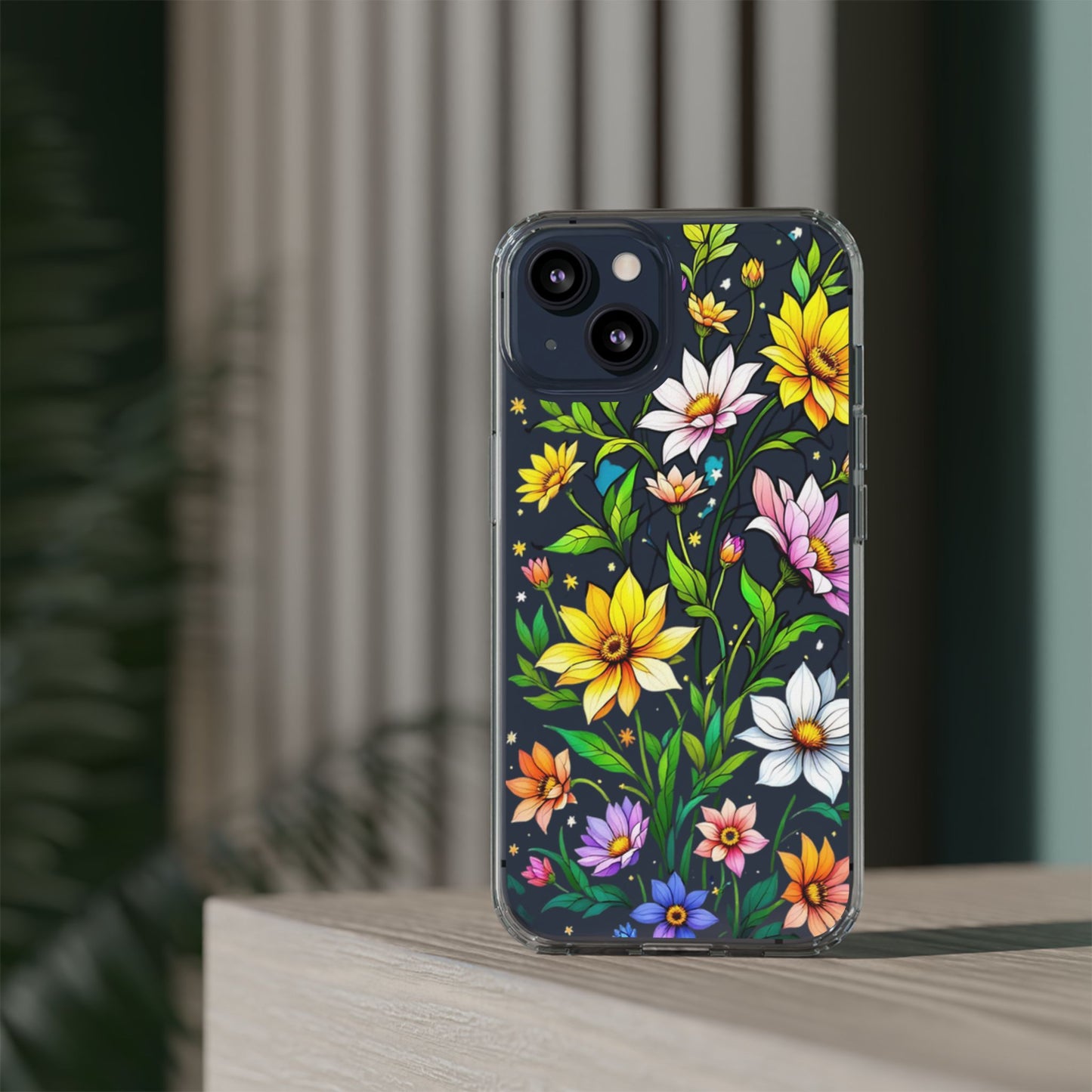 Cute flower phone case, clear phone case, iPhone phone case, Samsung phone case, phone case gift