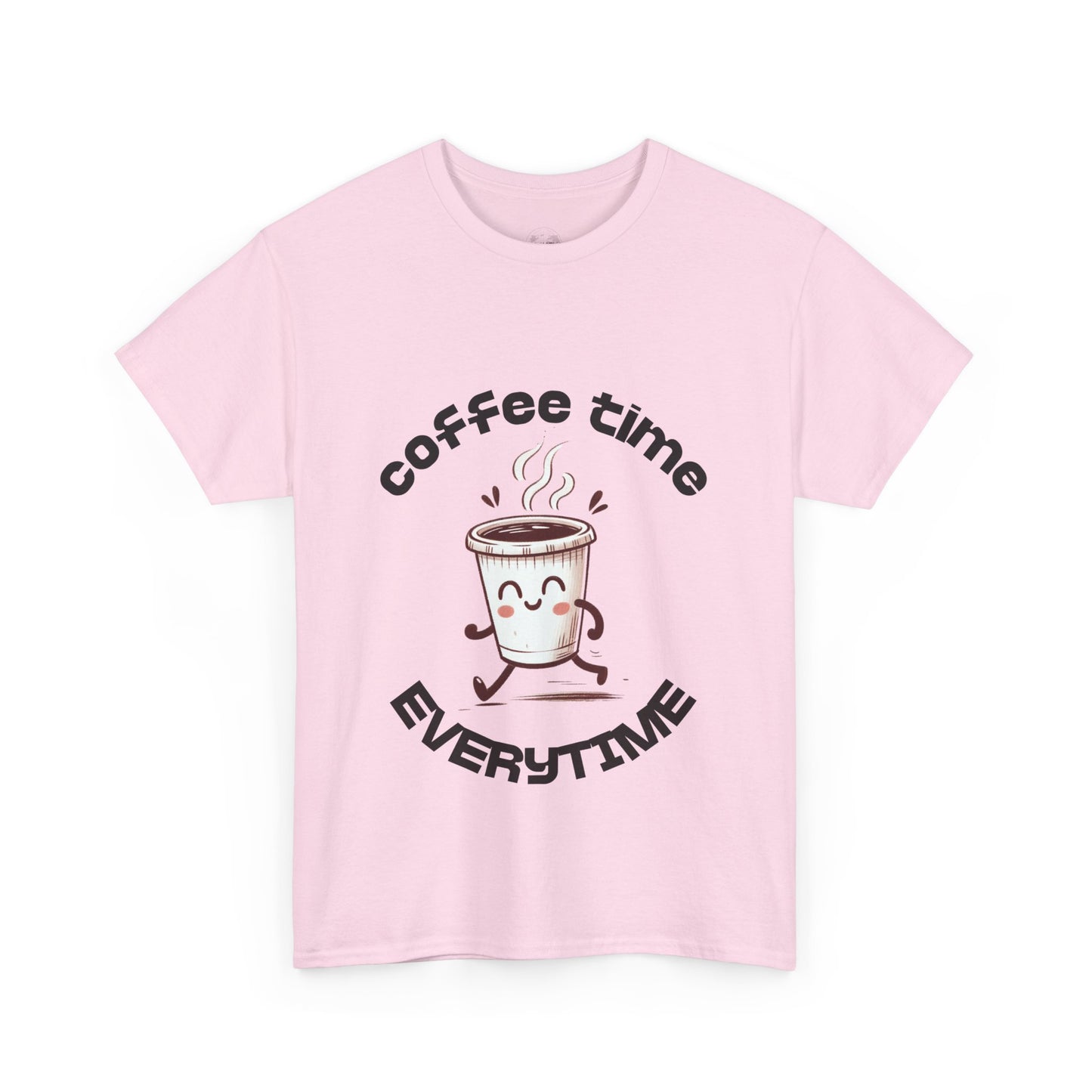 Coffee time anytime T-shirt, Unisex Cotton Shirt, Cute Coffee Lover Gift, Casual Outfit, Daily Reminder T-Shirt