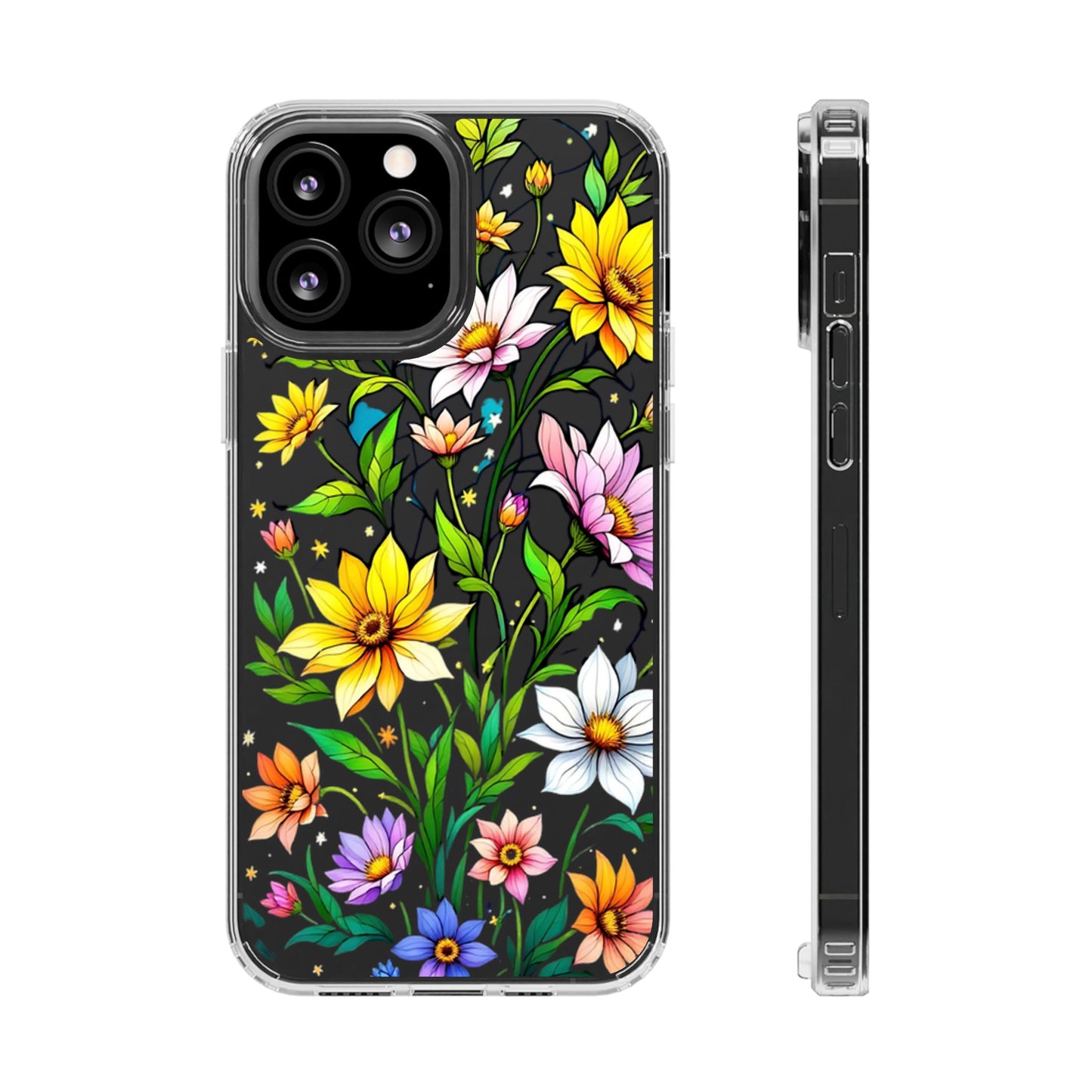 Cute flower phone case, clear phone case, iPhone phone case, Samsung phone case, phone case gift