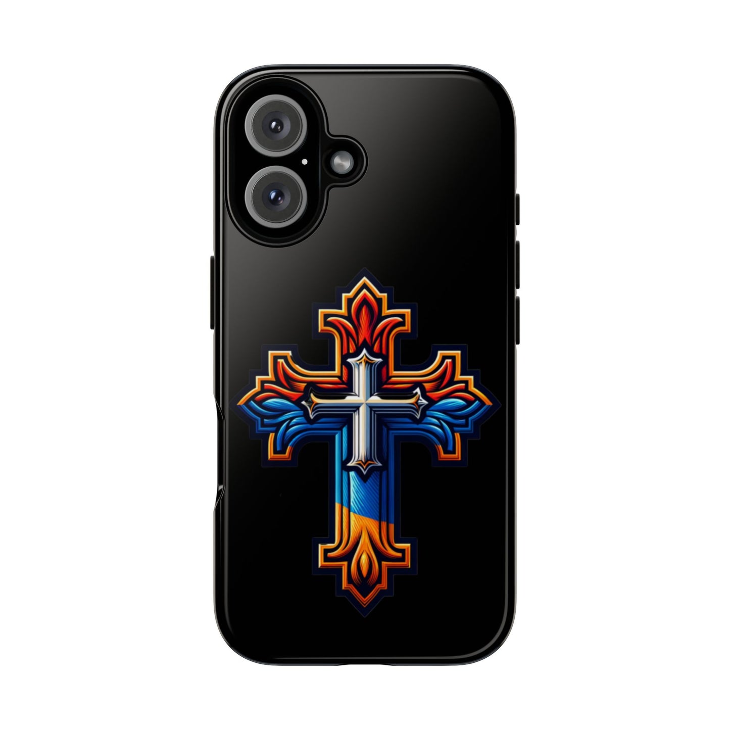 iPhone 16 iPhone 16 Pro iPhone 16 Pro Max iPhone 15 iPhone 15 Pro iPhone 15 Pro Max Armenian Cross phone case black, Christian phone case