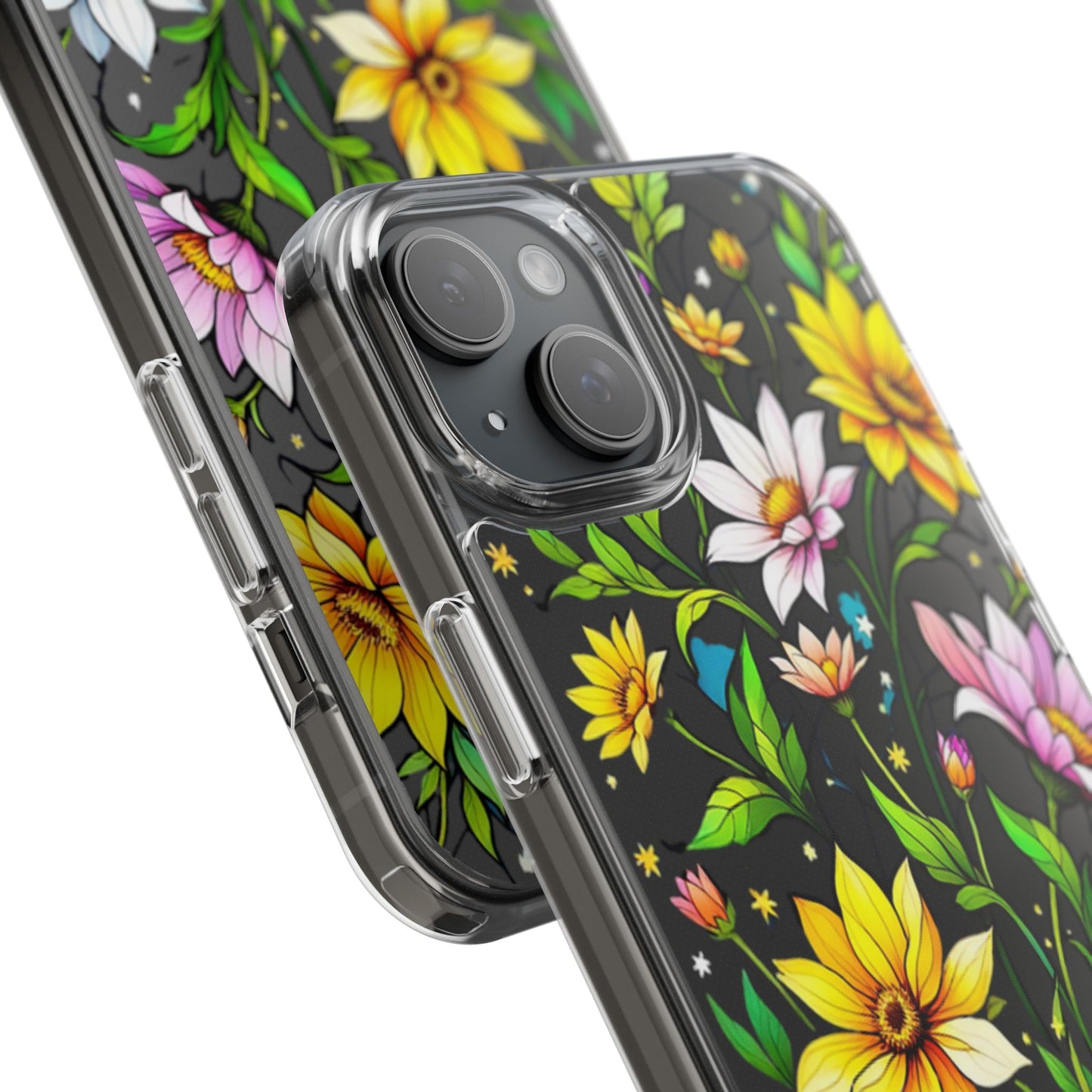 Cute flower phone case, clear phone case, iPhone phone case, Samsung phone case, phone case gift