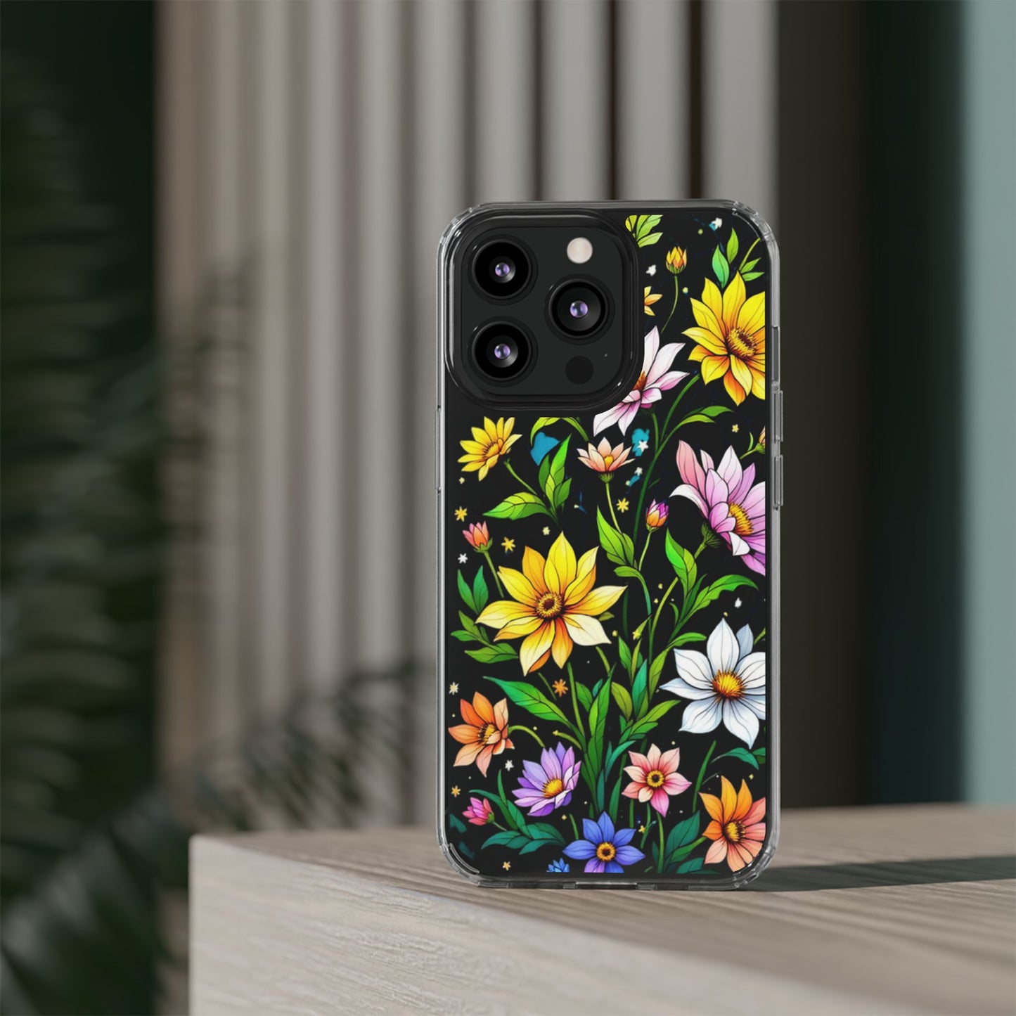 Cute flower phone case, clear phone case, iPhone phone case, Samsung phone case, phone case gift
