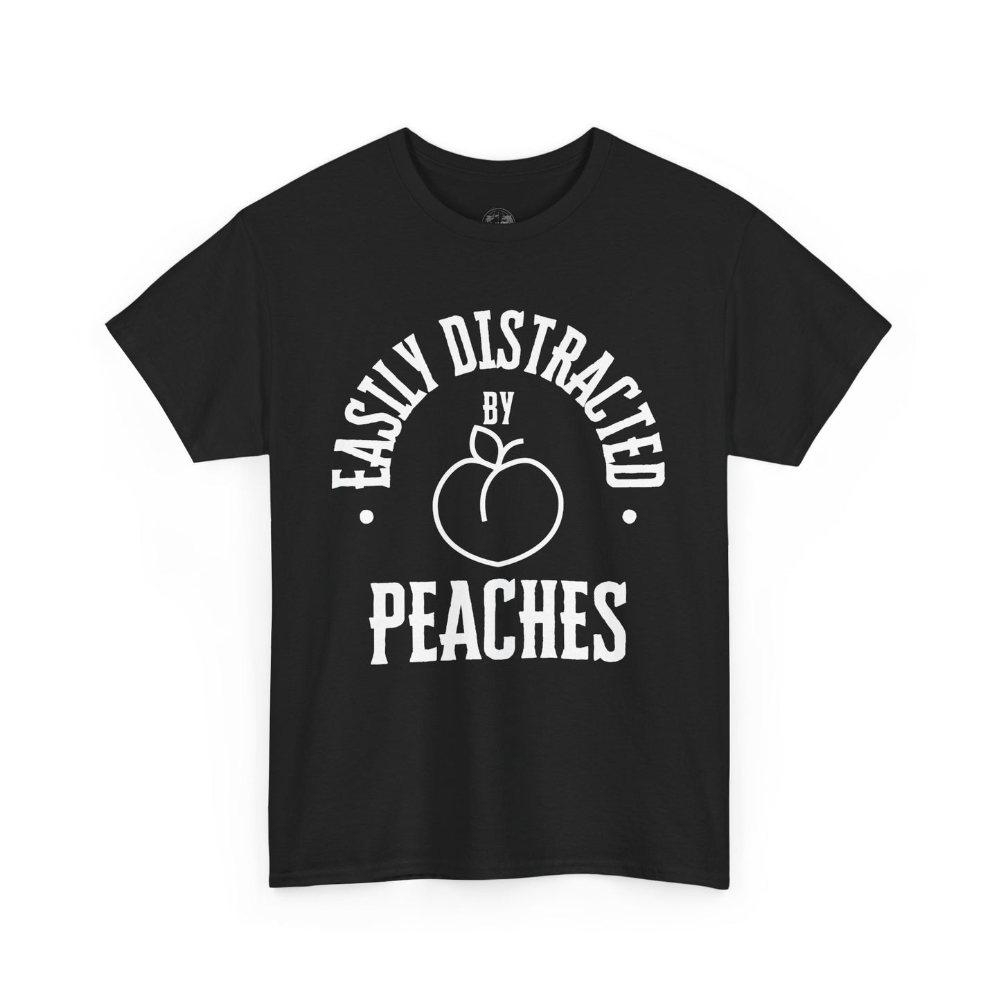 Easily Distracted by Peaches T-shirt, funny t-shirt, Peaches lover shirt, black shirt
