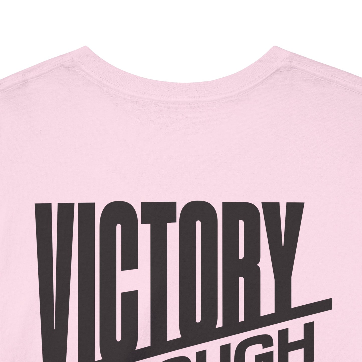 Victory Through Jesus Unisex Heavy Cotton Tee, Inspirational Christian Shirt, Faith-Based Apparel, Unisex T-Shirt, Religious Gift