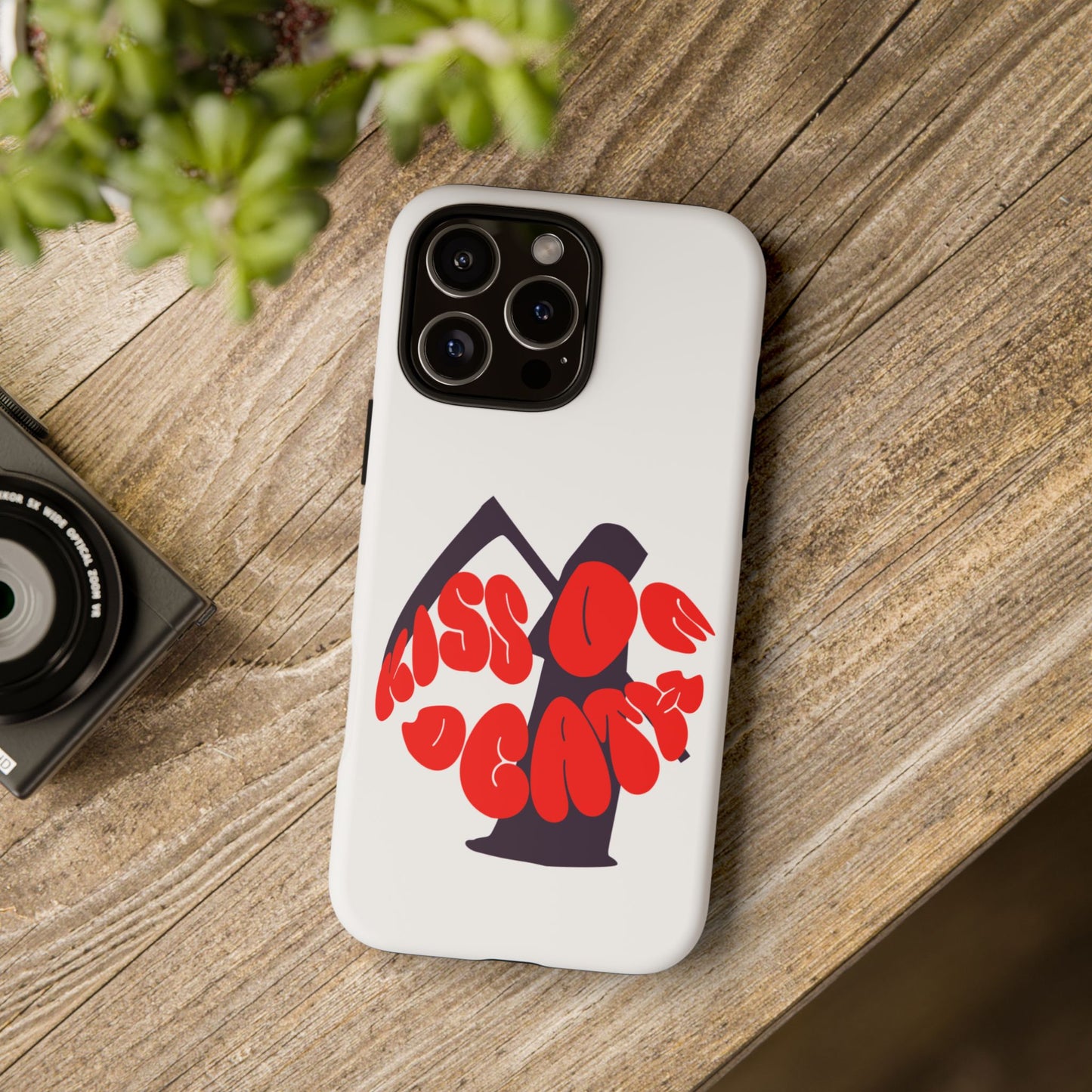 kiss Of Death iPhone Google Pixel Samsung Galaxy, cool design white phone case, iPhone phone Samsung galaxy Google pixel phone case
