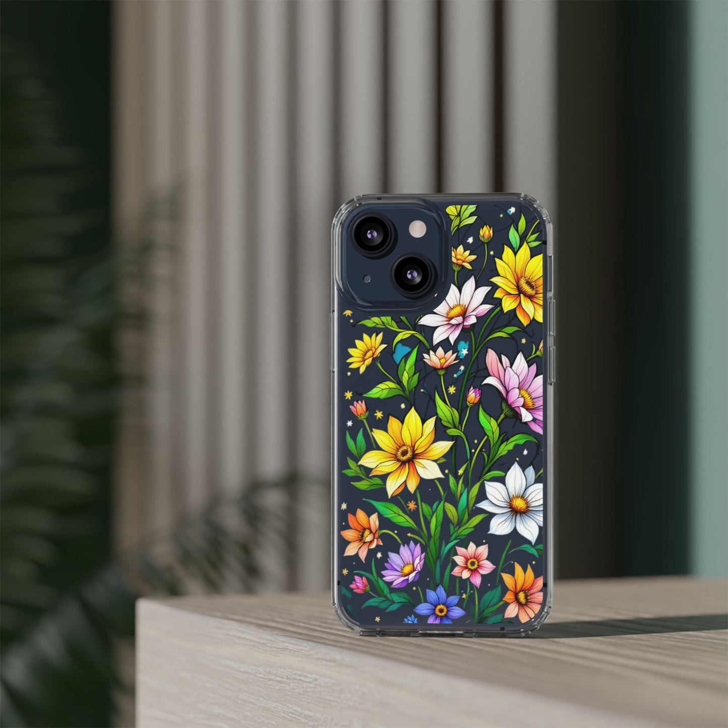 Cute flower phone case, clear phone case, iPhone phone case, Samsung phone case, phone case gift