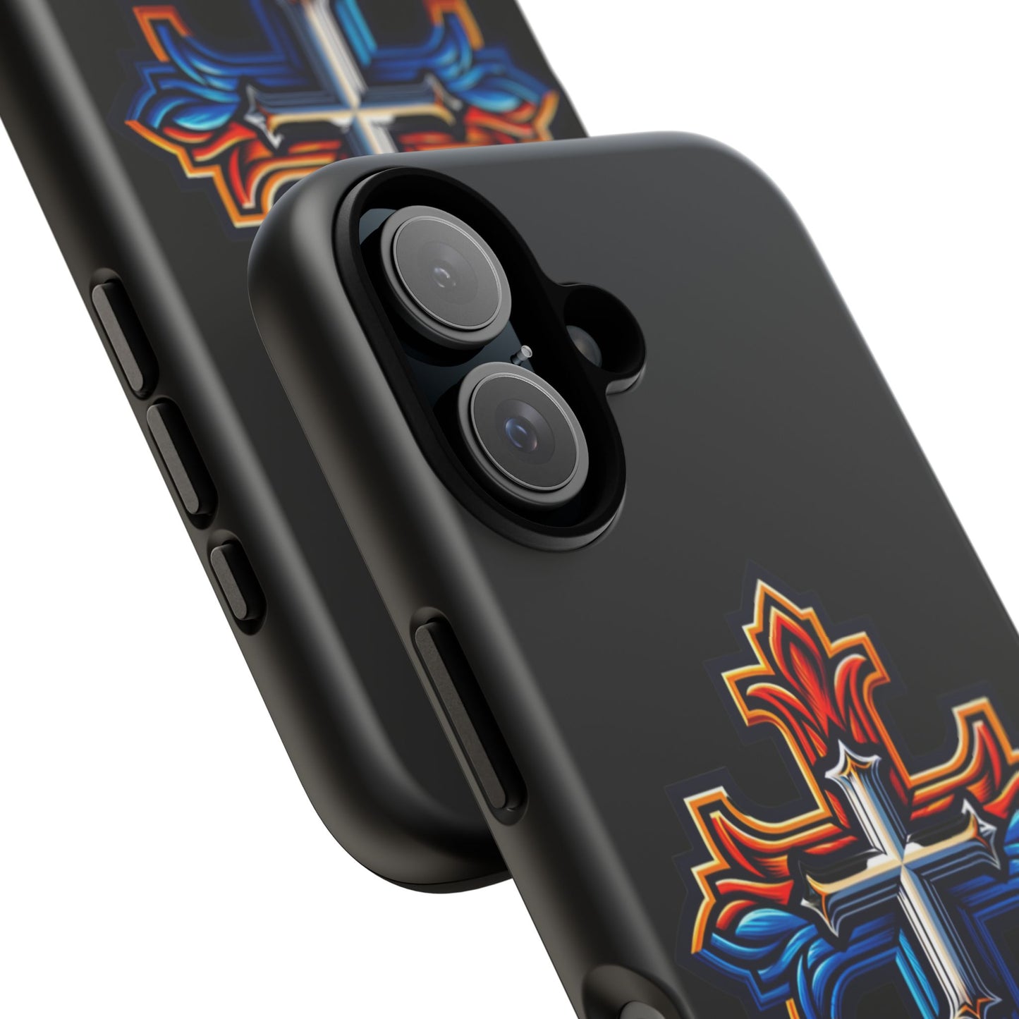 iPhone 16 iPhone 16 Pro iPhone 16 Pro Max iPhone 15 iPhone 15 Pro iPhone 15 Pro Max Armenian Cross phone case black, Christian phone case