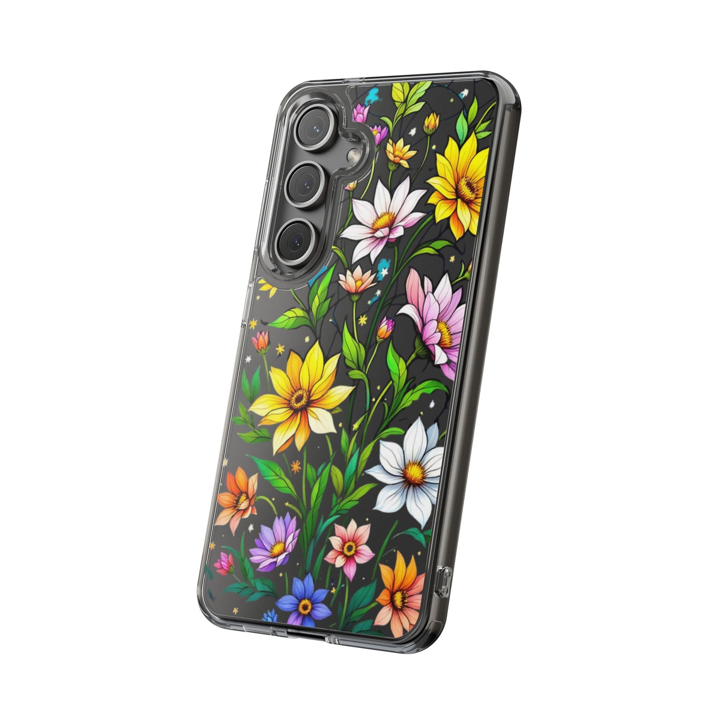 Cute flower phone case, clear phone case, iPhone phone case, Samsung phone case, phone case gift