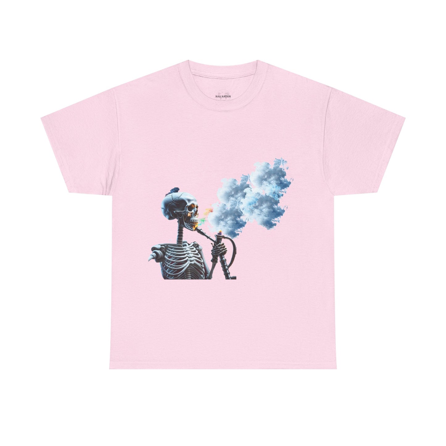 Skeleton smoking T-shirt, Chill Vibes Skeleton Tee Relaxed Graphic T-Shirt, Cool Summer Wear, Gift for Music Lovers, Casual Streetwear