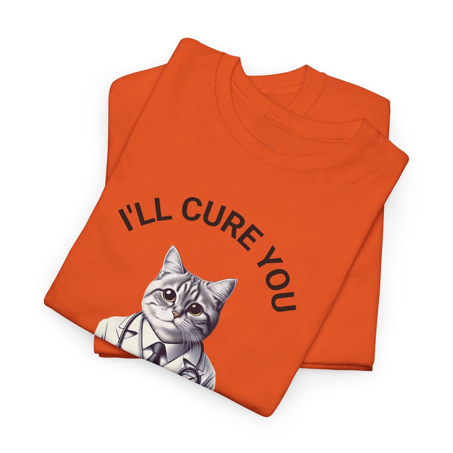 Cat Doctor Unisex Heavy Cotton Tee, Funny Cat Shirt for Pet Lovers, Gift for Vet Assistants, Casual Wear, Animal Lover's Tee