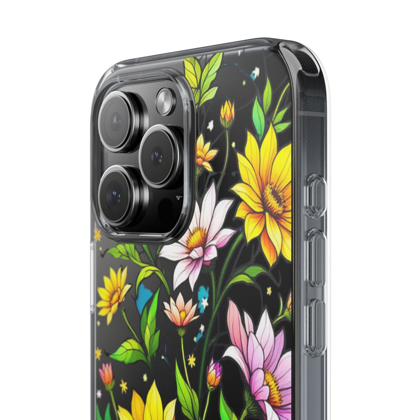 Cute flower phone case, clear phone case, iPhone phone case, Samsung phone case, phone case gift