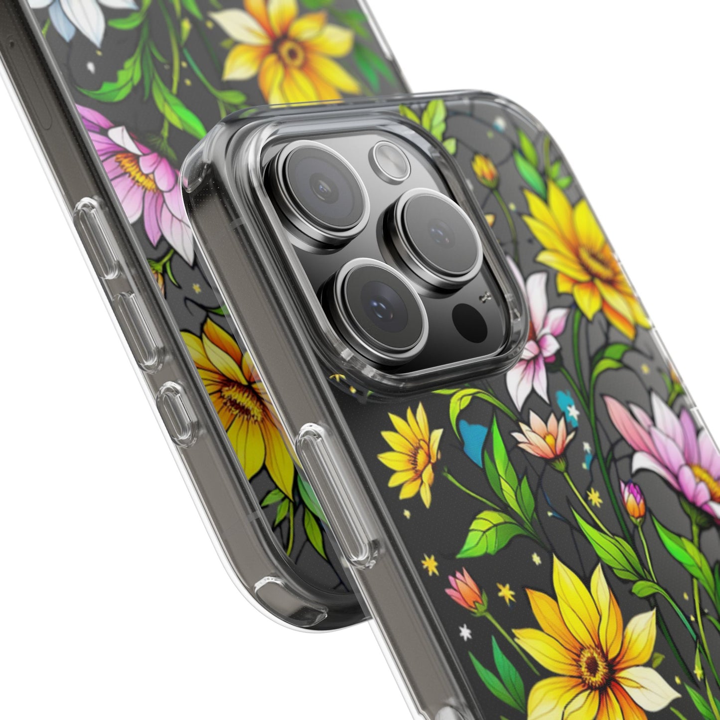 Cute flower phone case, clear phone case, iPhone phone case, Samsung phone case, phone case gift