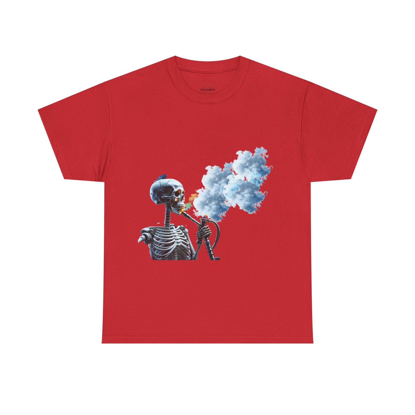Skeleton smoking T-shirt, Chill Vibes Skeleton Tee Relaxed Graphic T-Shirt, Cool Summer Wear, Gift for Music Lovers, Casual Streetwear