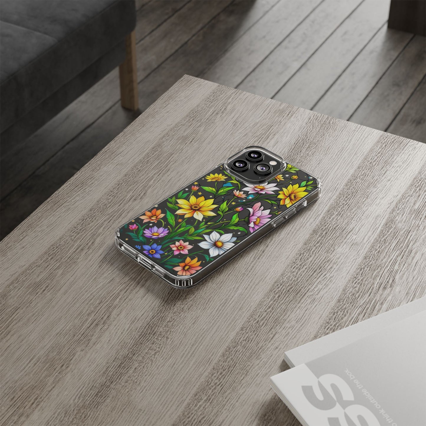 Cute flower phone case, clear phone case, iPhone phone case, Samsung phone case, phone case gift