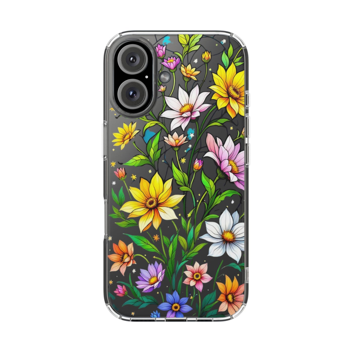 Cute flower phone case, clear phone case, iPhone phone case, Samsung phone case, phone case gift