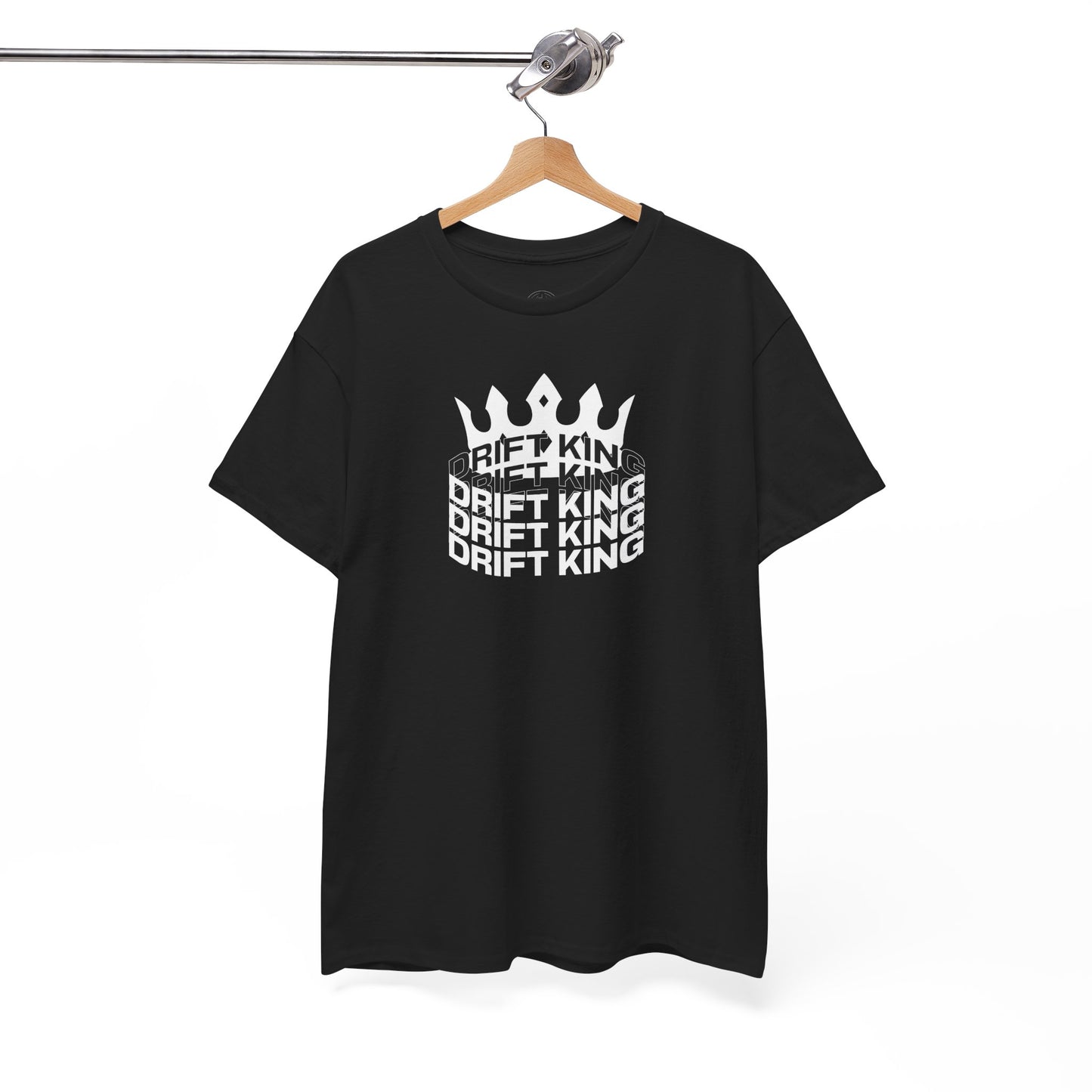 Drift King Unisex Heavy Cotton Tee - Stylish Streetwear, Perfect for Car Enthusiasts, Gift for Drivers, Casual Wear, Unique Tee