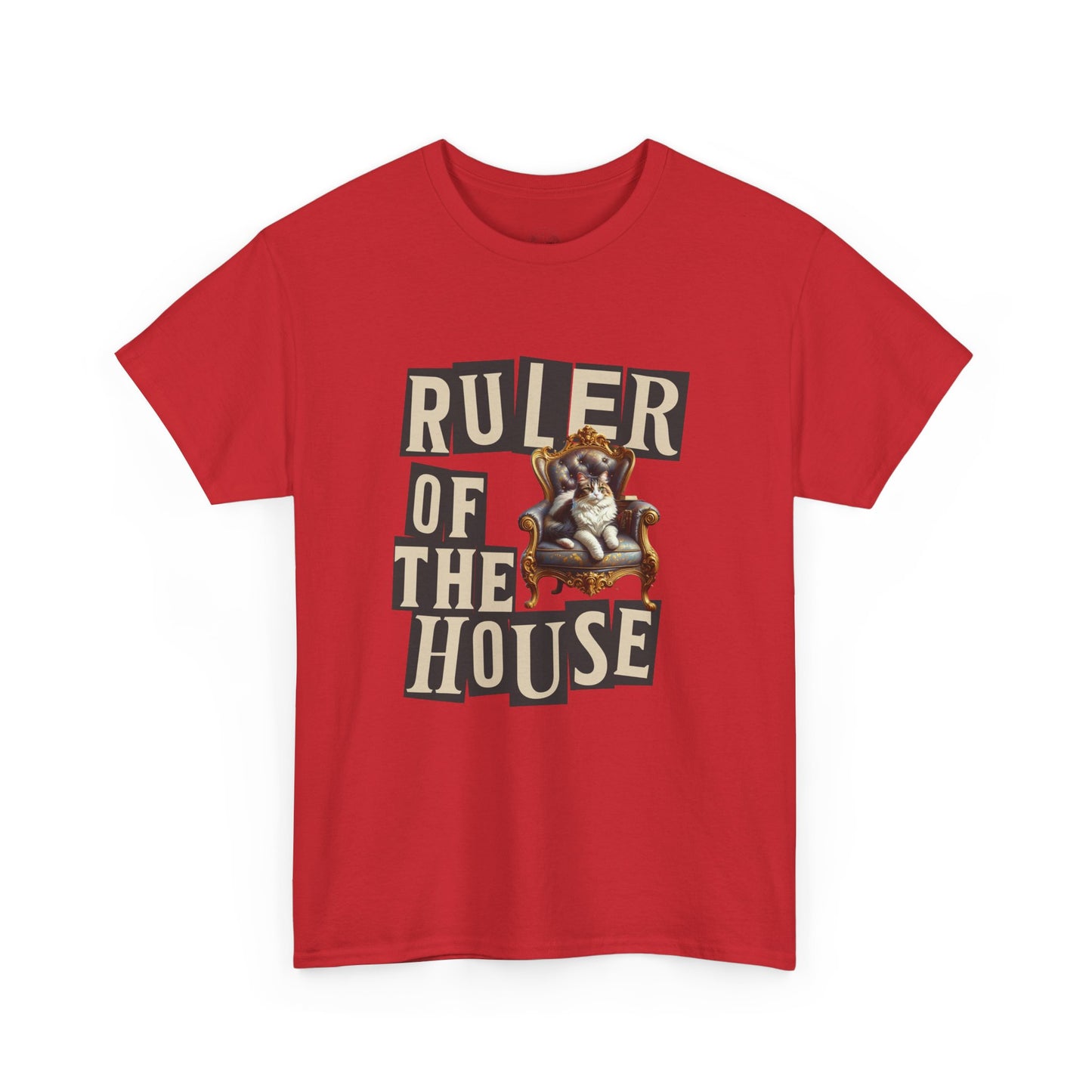 Ruler of the House Tee, Funny Pet Shirt, Gift for Cat Lovers, Unisex Cotton Tee, Casual Wear for Pet Owners