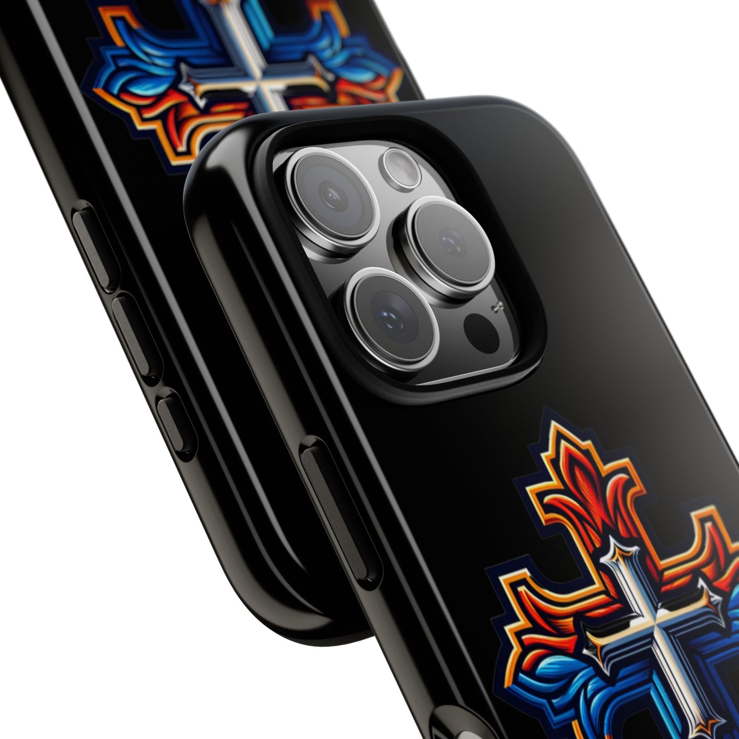 iPhone 16 iPhone 16 Pro iPhone 16 Pro Max iPhone 15 iPhone 15 Pro iPhone 15 Pro Max Armenian Cross phone case black, Christian phone case