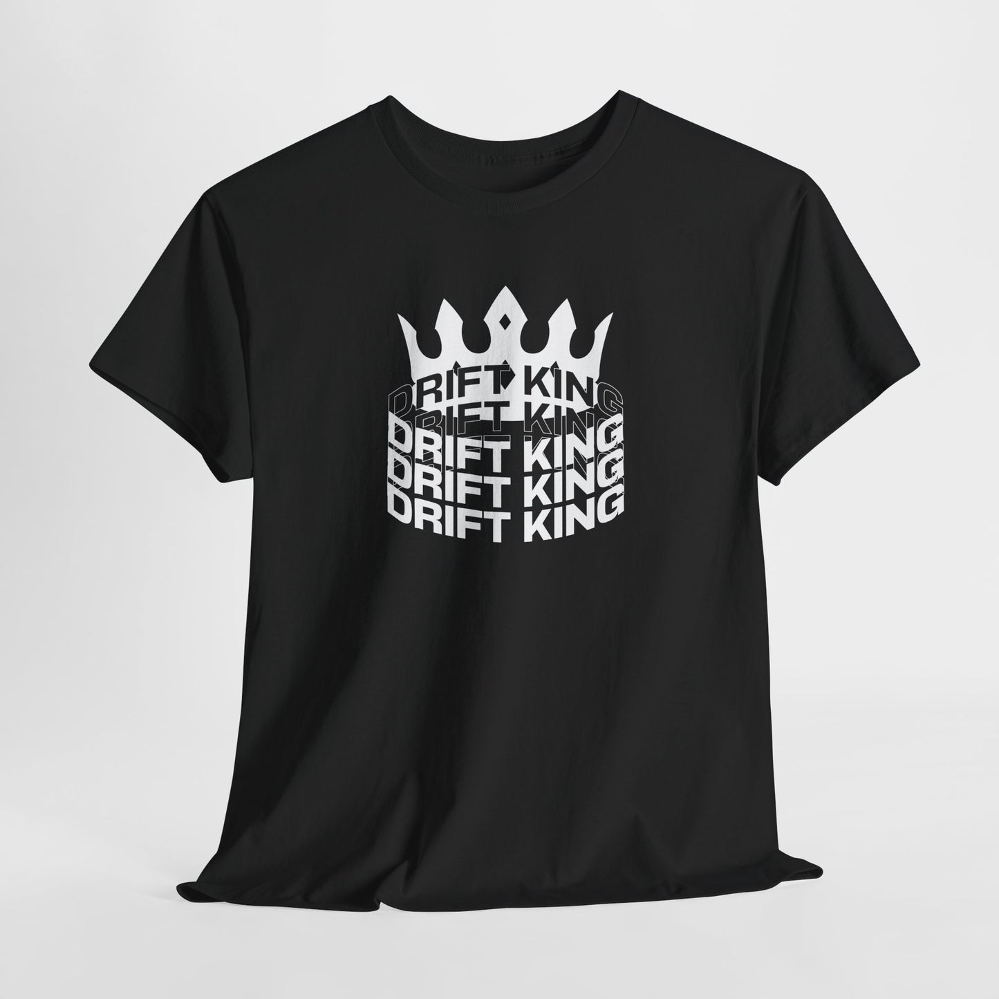 Drift King Unisex Heavy Cotton Tee - Stylish Streetwear, Perfect for Car Enthusiasts, Gift for Drivers, Casual Wear, Unique Tee